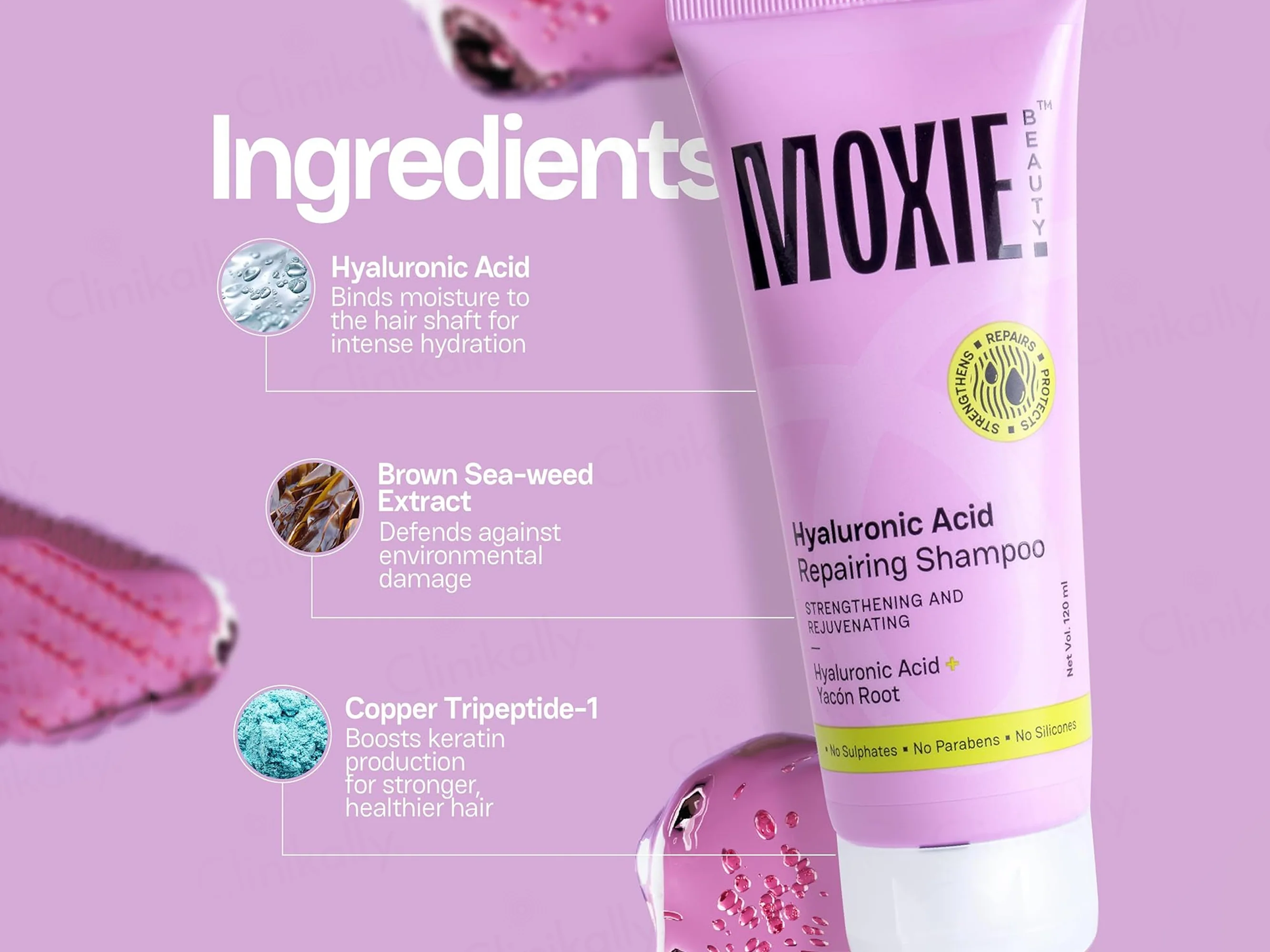Moxie Beauty Hyaluronic Acid Repairing Shampoo - Image 2