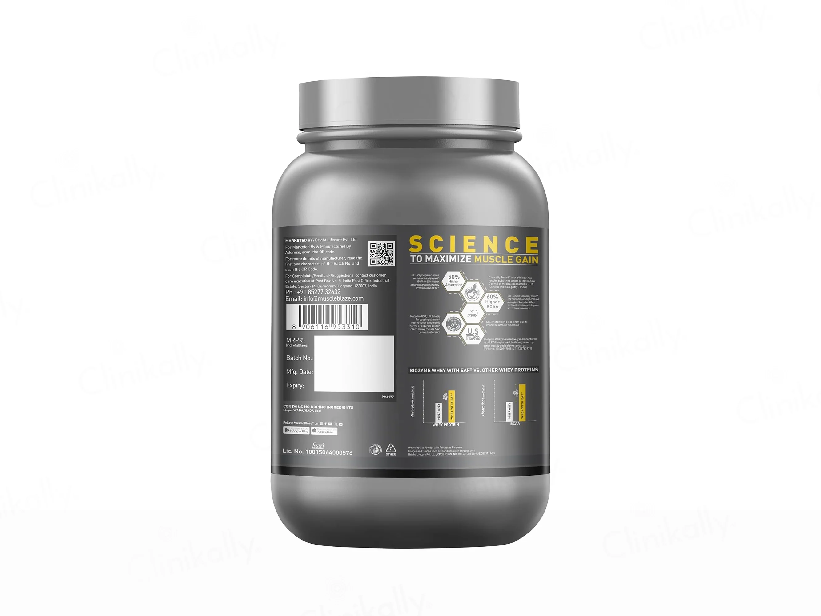 MuscleBlaze Biozyme Performance Whey Nutraceutical Powder - Rich Chocolate Flavour - Image 6