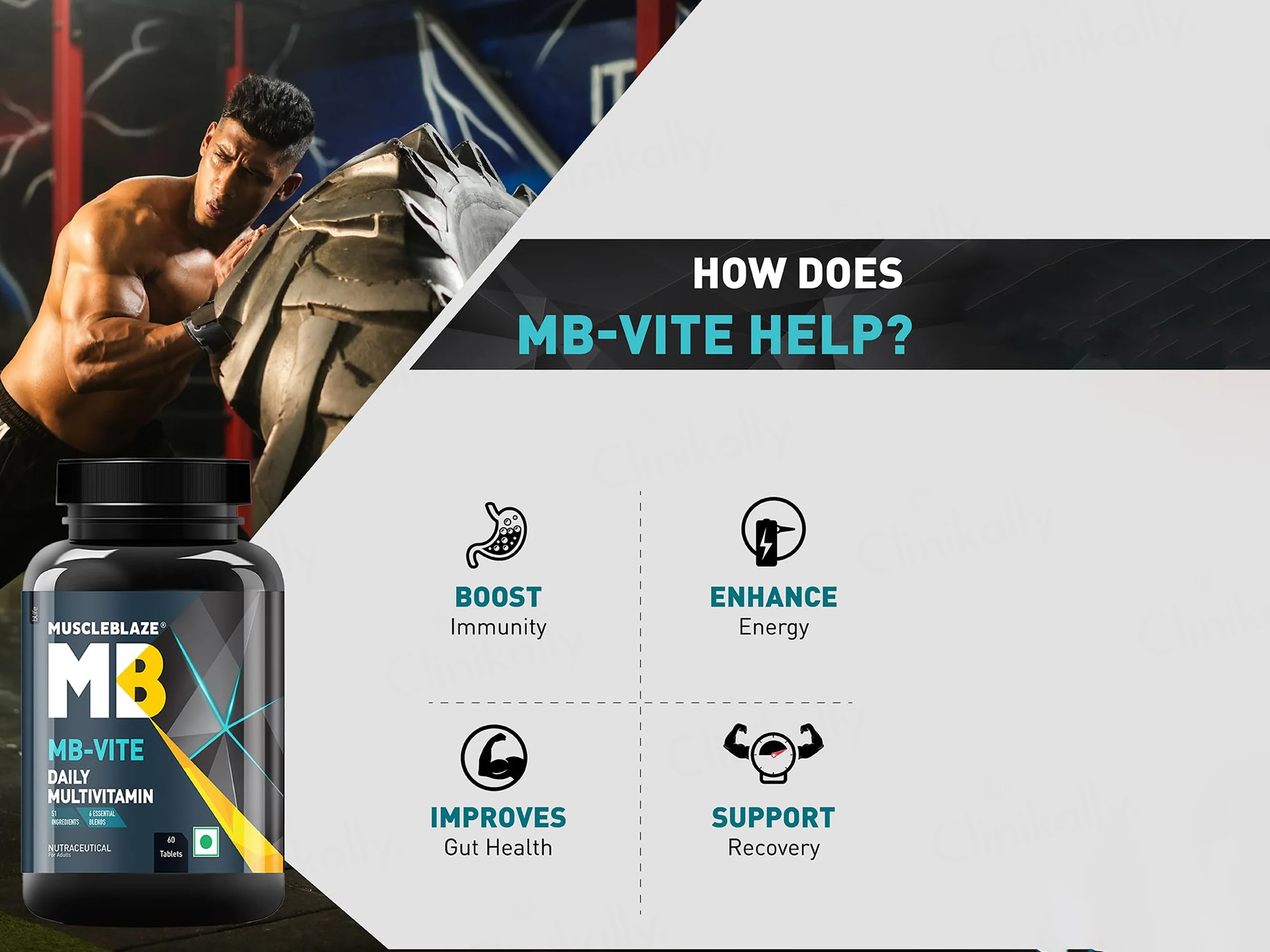 MuscleBlaze MB-Vite Daily Multivitamin Nutraceutical Tablet For Adults - Image 3