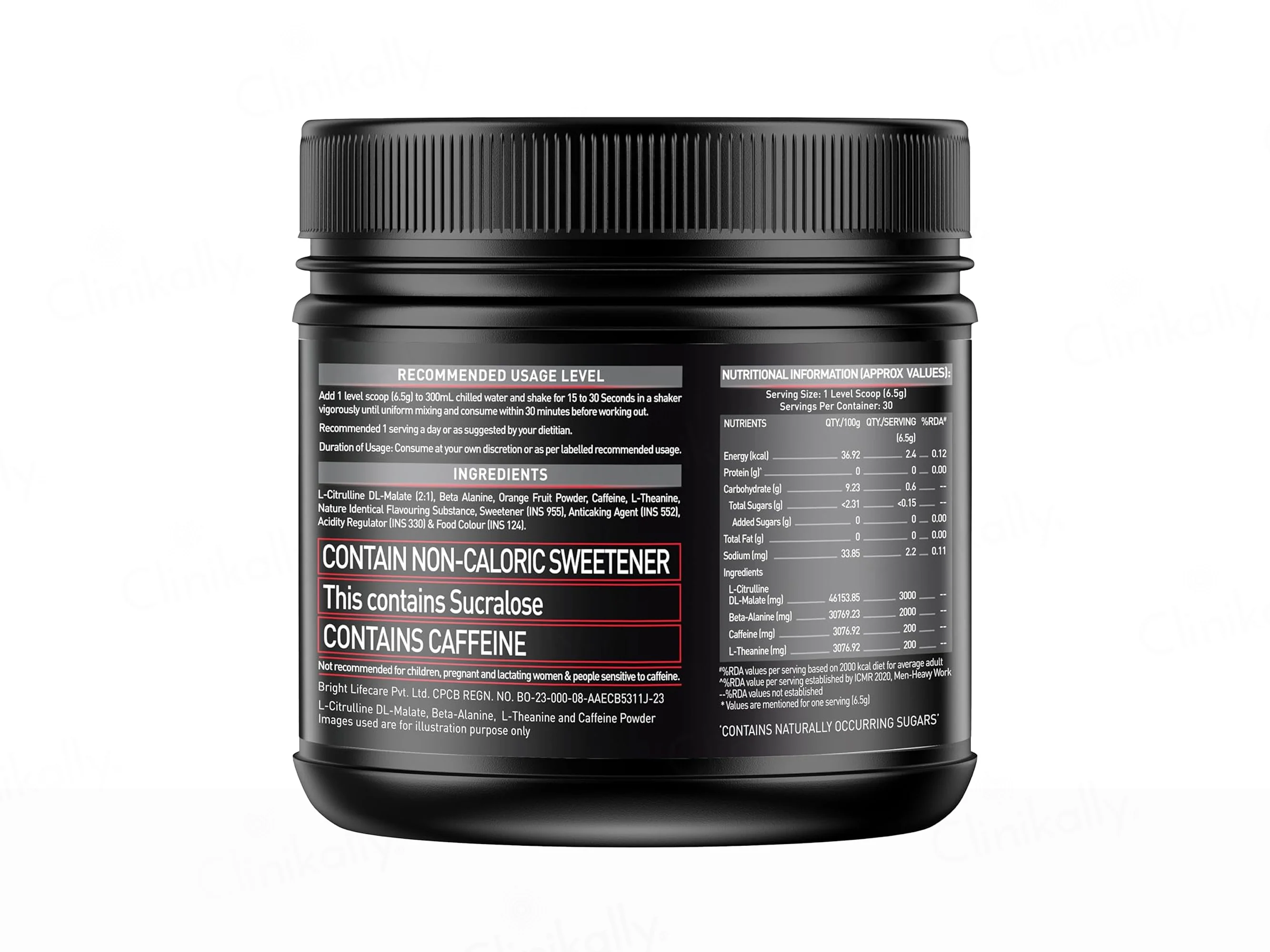 MuscleBlaze Pre-Workout 200 Xtreme Nutraceutical Powder - Fruit Punch Flavour - Image 5