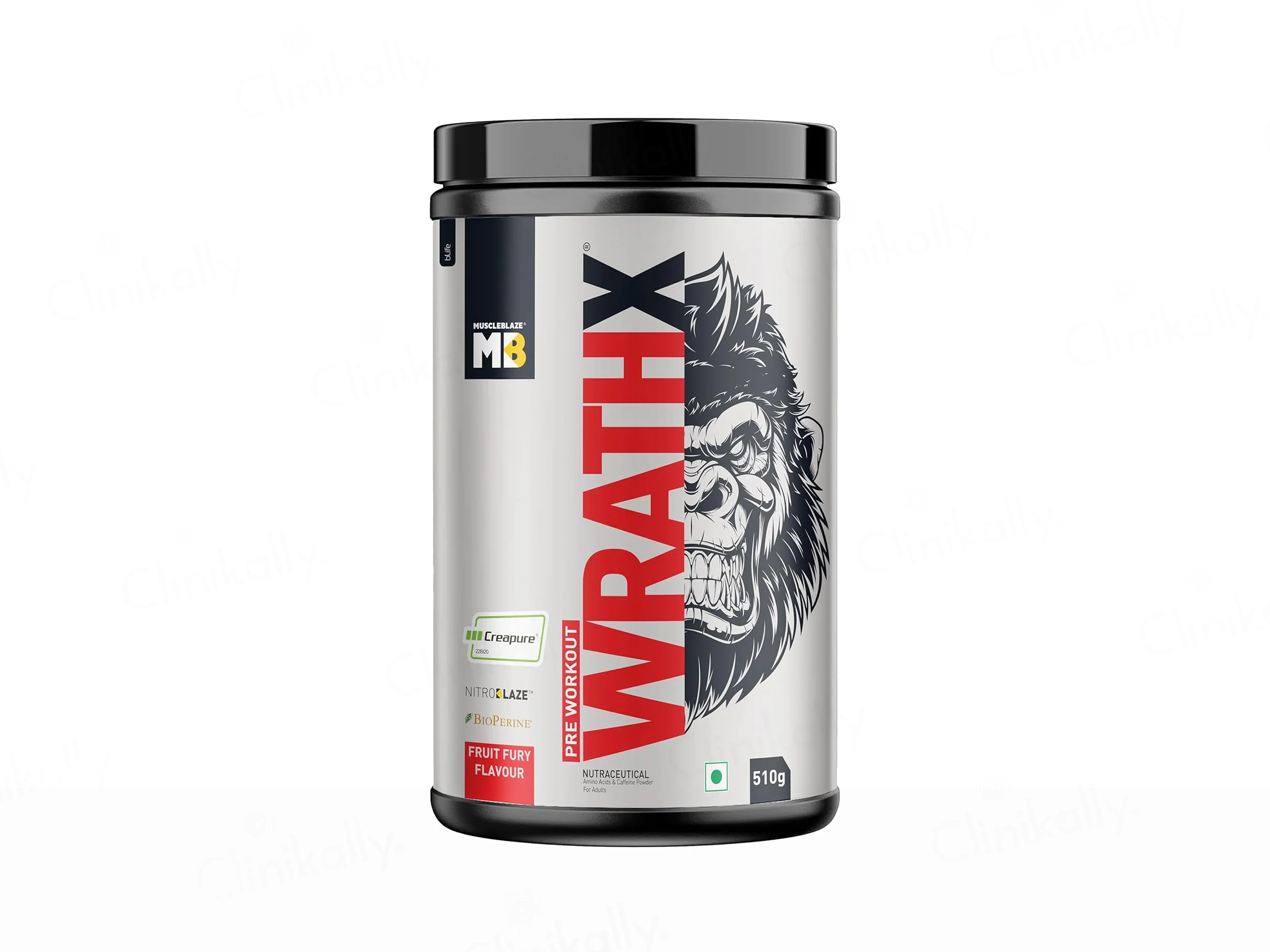 MuscleBlaze Pre-Workout Wrathx Nutraceutical Powder - Fruit Fury Flavour - Image 4