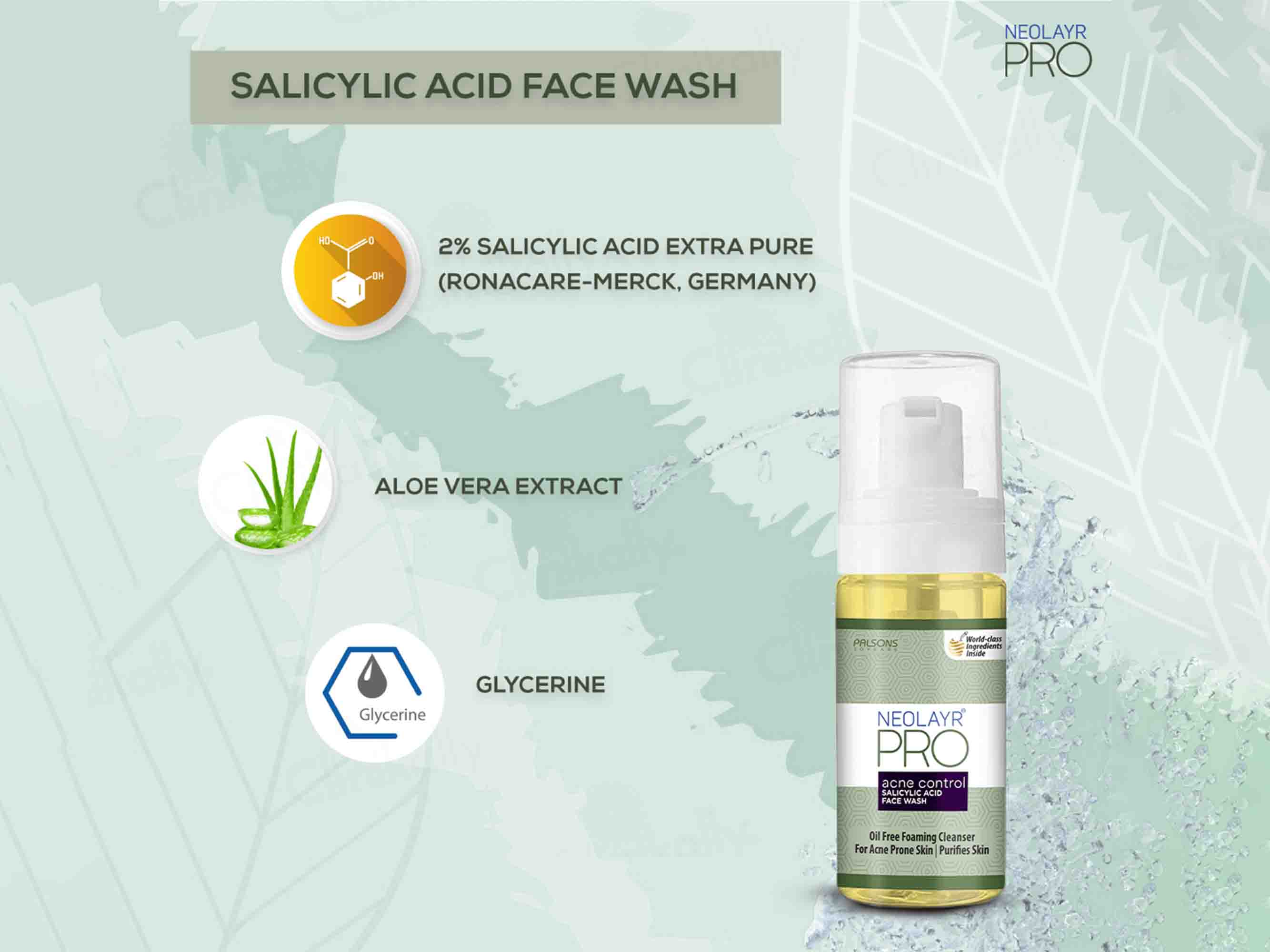 Neolayr Pro Acne Control Salicylic Acid Face Wash - Image 3