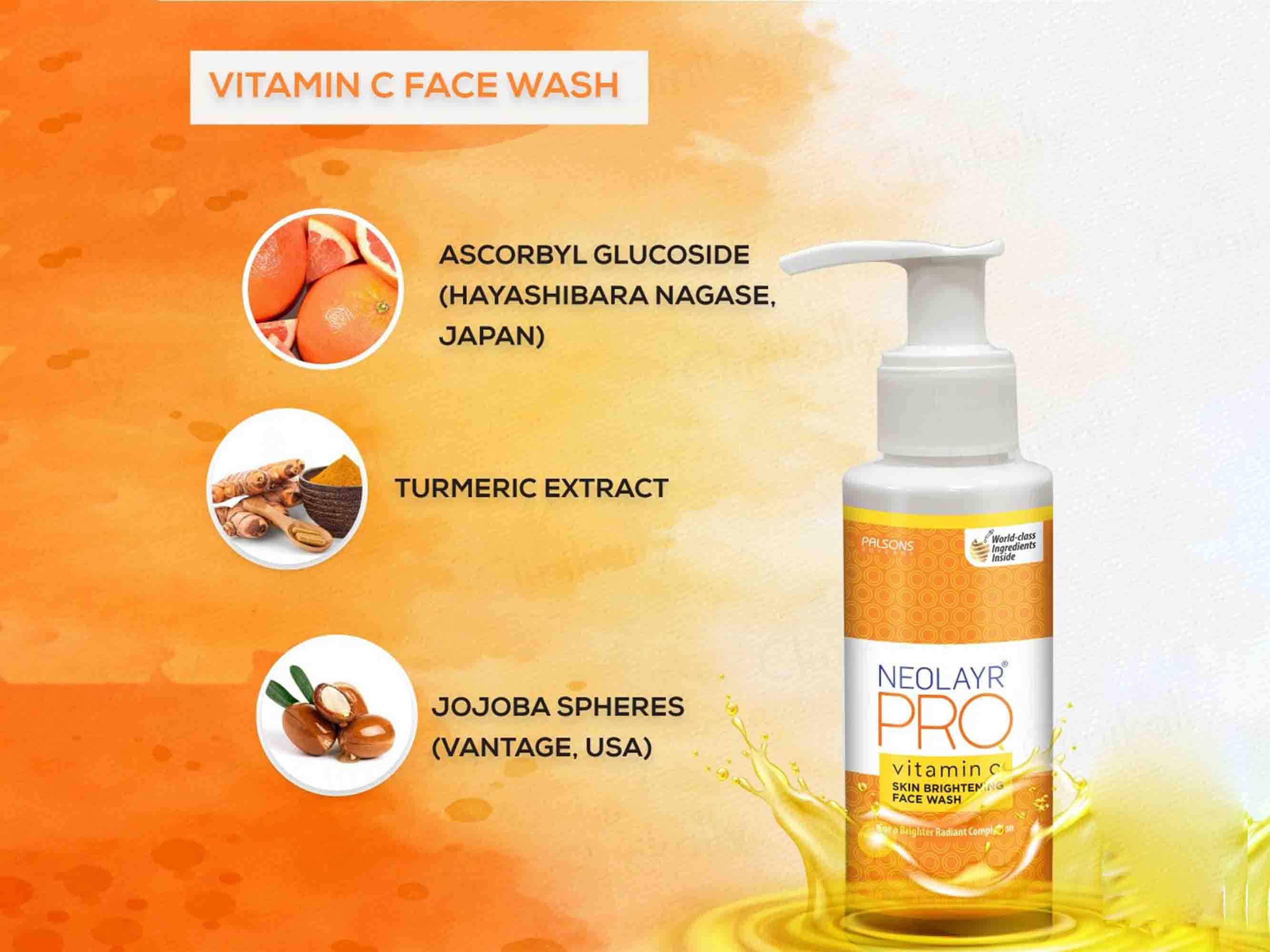 Neolayr Pro Vitamin-C Skin Brightening Face Wash - Image 3