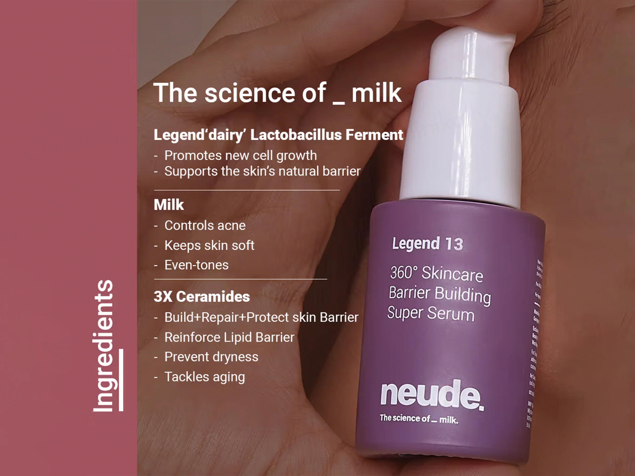 Neude 360° Skincare Legend 13 Barrier Building Super Face Serum - Image 5