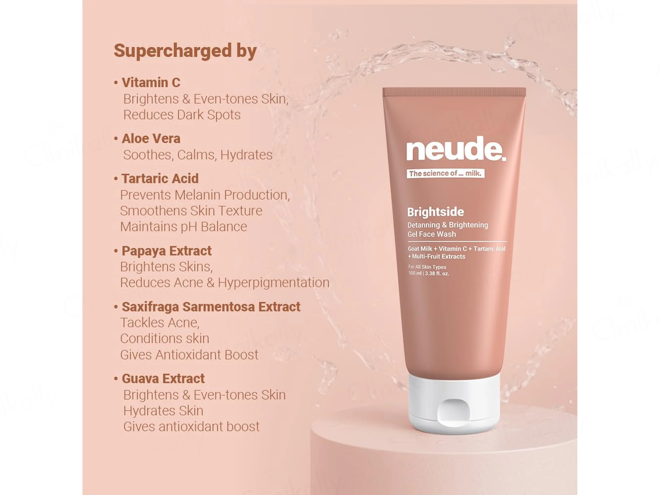 Neude Brightside Detanning & Brightening Gel Face Wash - Image 7