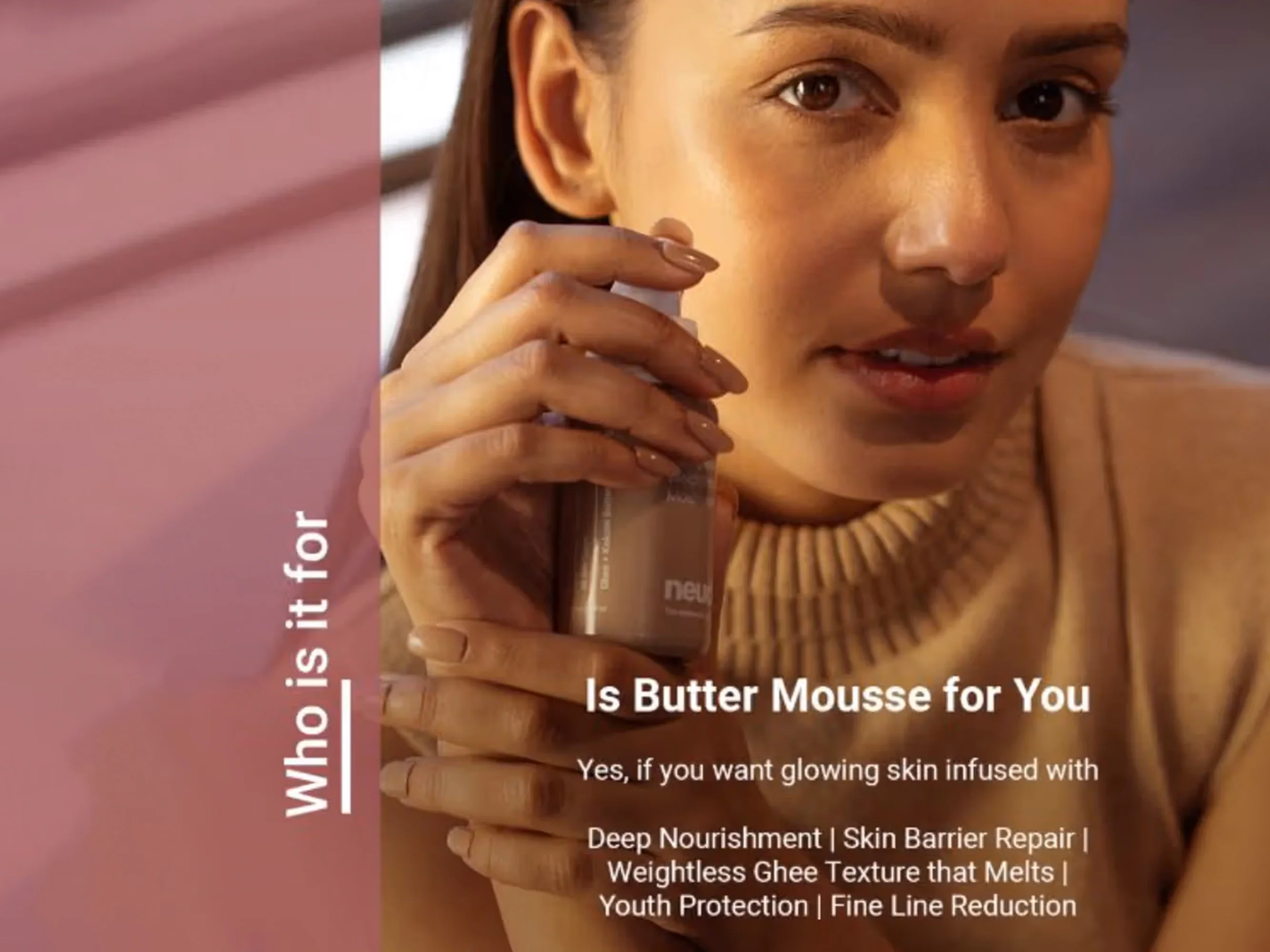 Neude Butter Mousse Non-greasy & Weightless Face Moisturiser - Image 4