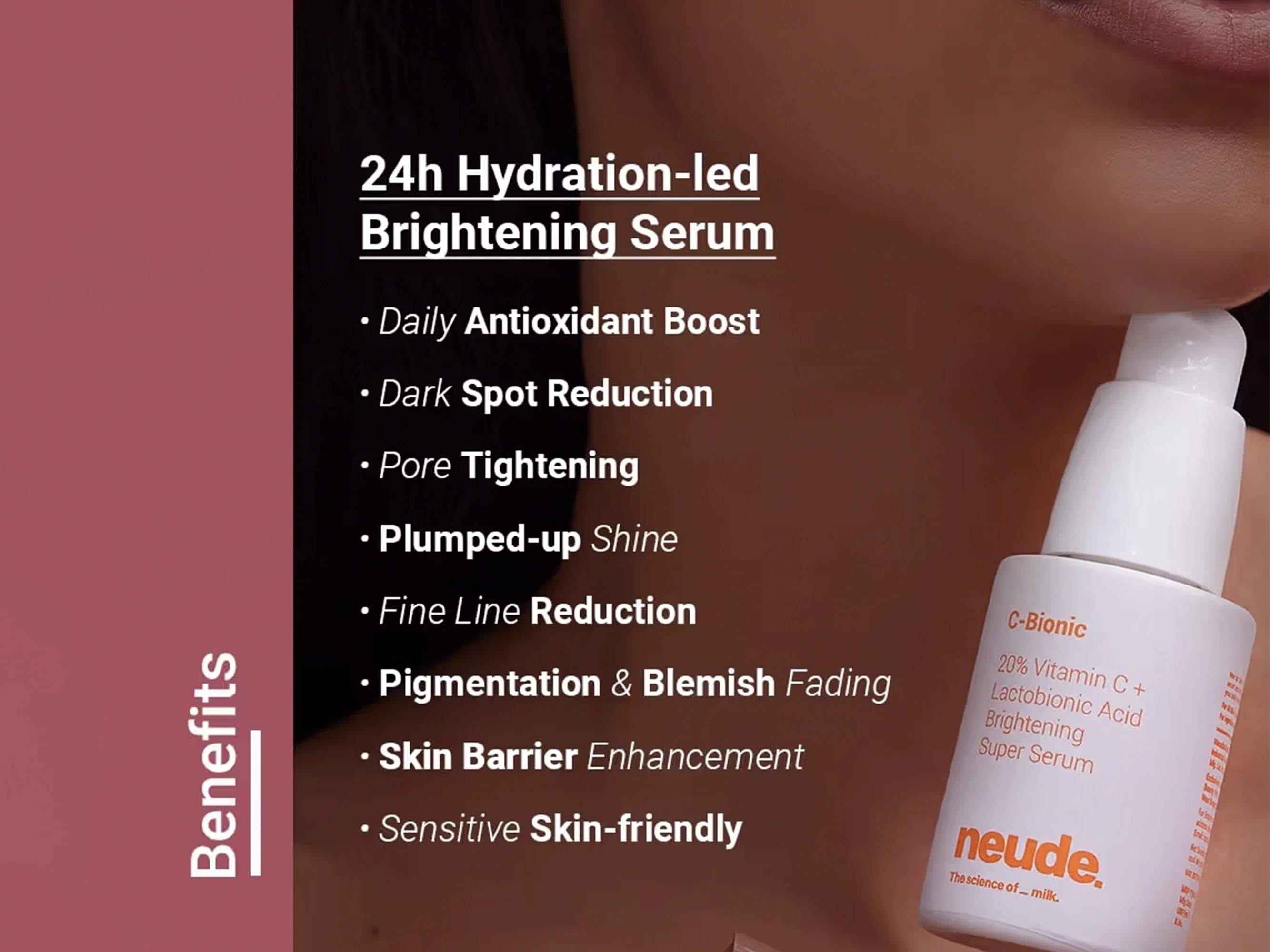 Neude C-Bionic 20% Vitamin C + Lactobionic Acid Brightening Super Face Serum - Image 4