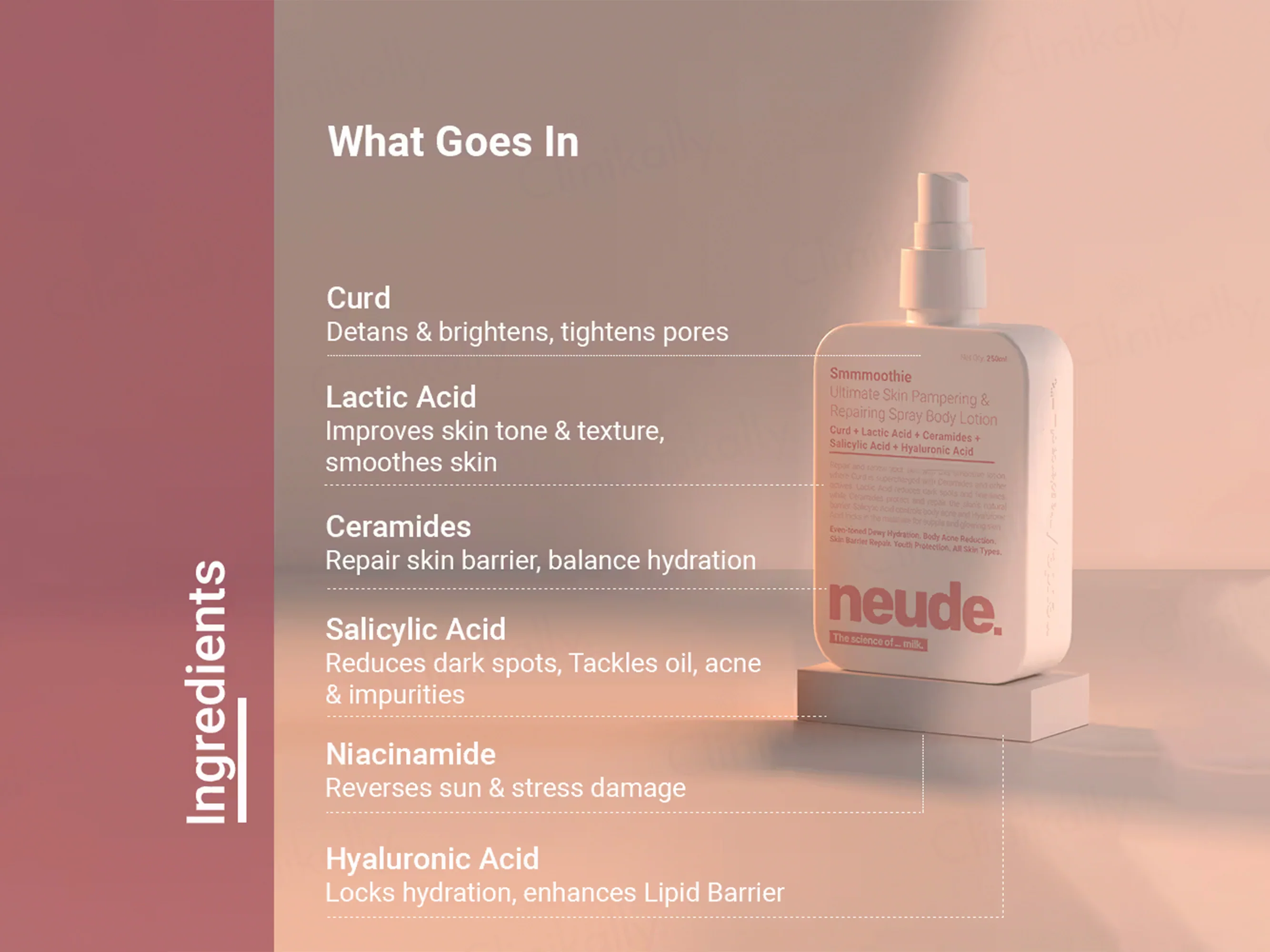 Neude Smmmoothie Ultimate Skin Pampering & Repairing Spray Body Lotion - Image 2