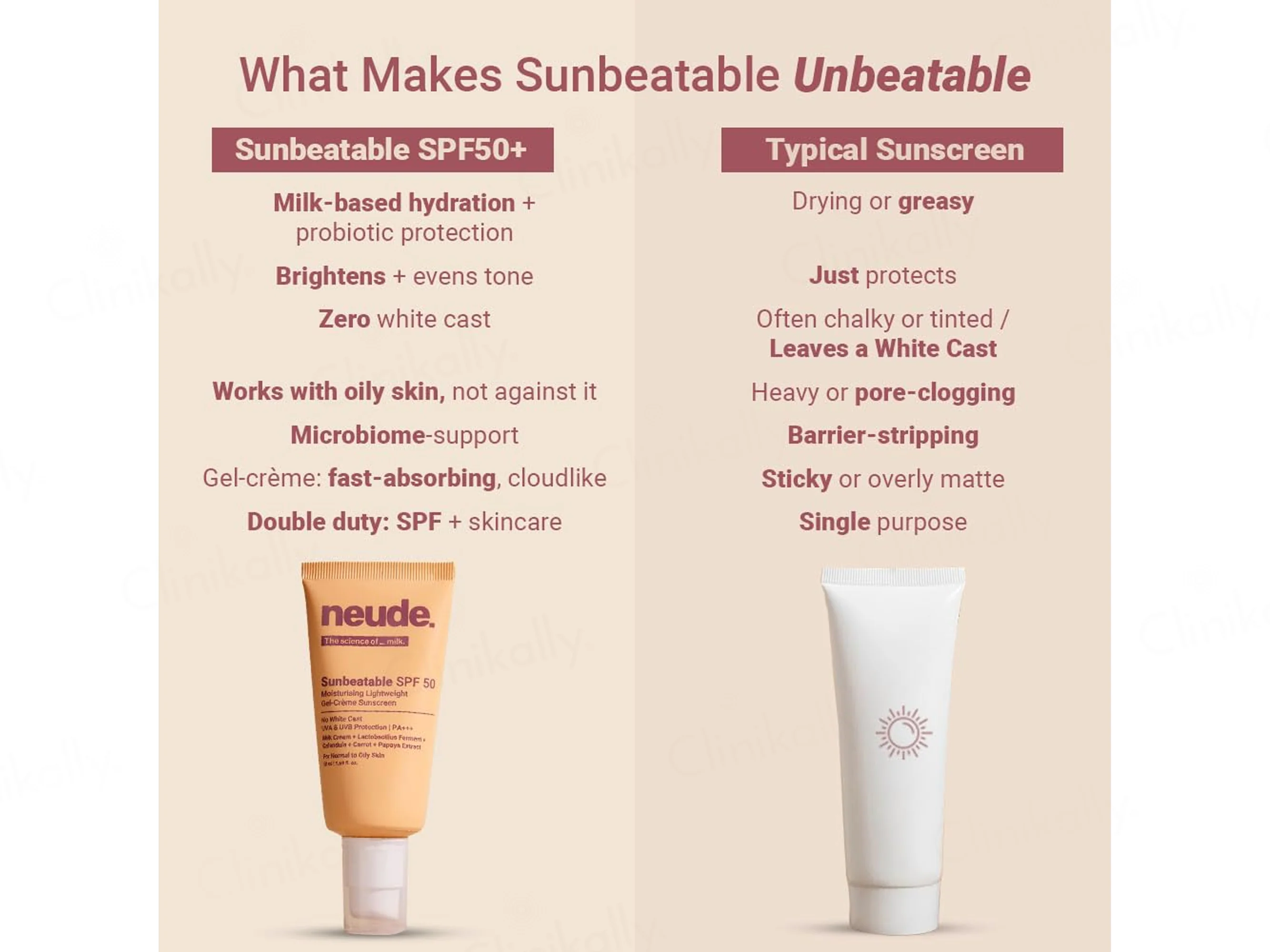 Neude Sunbeatable Moisturising Lightweight Gel-Creme Sunscreen SPF 50 PA+++ - Image 4
