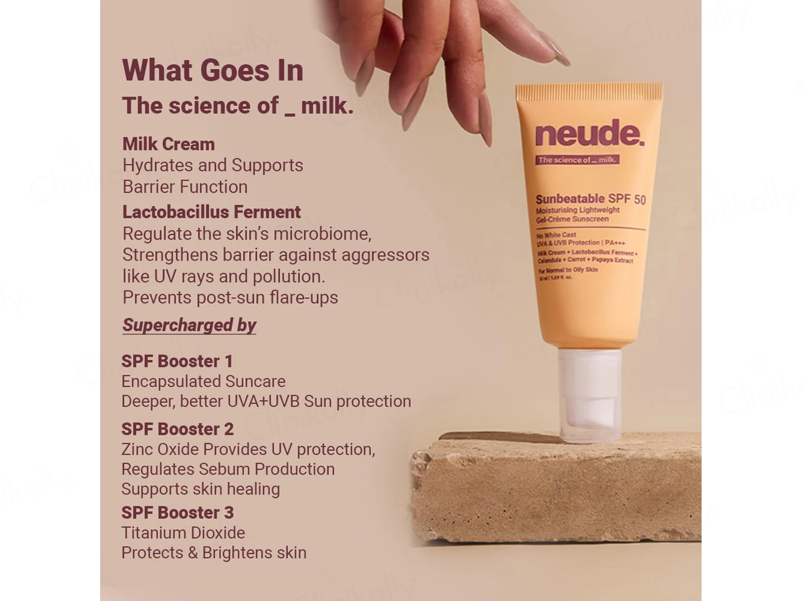 Neude Sunbeatable Moisturising Lightweight Gel-Creme Sunscreen SPF 50 PA+++ - Image 7