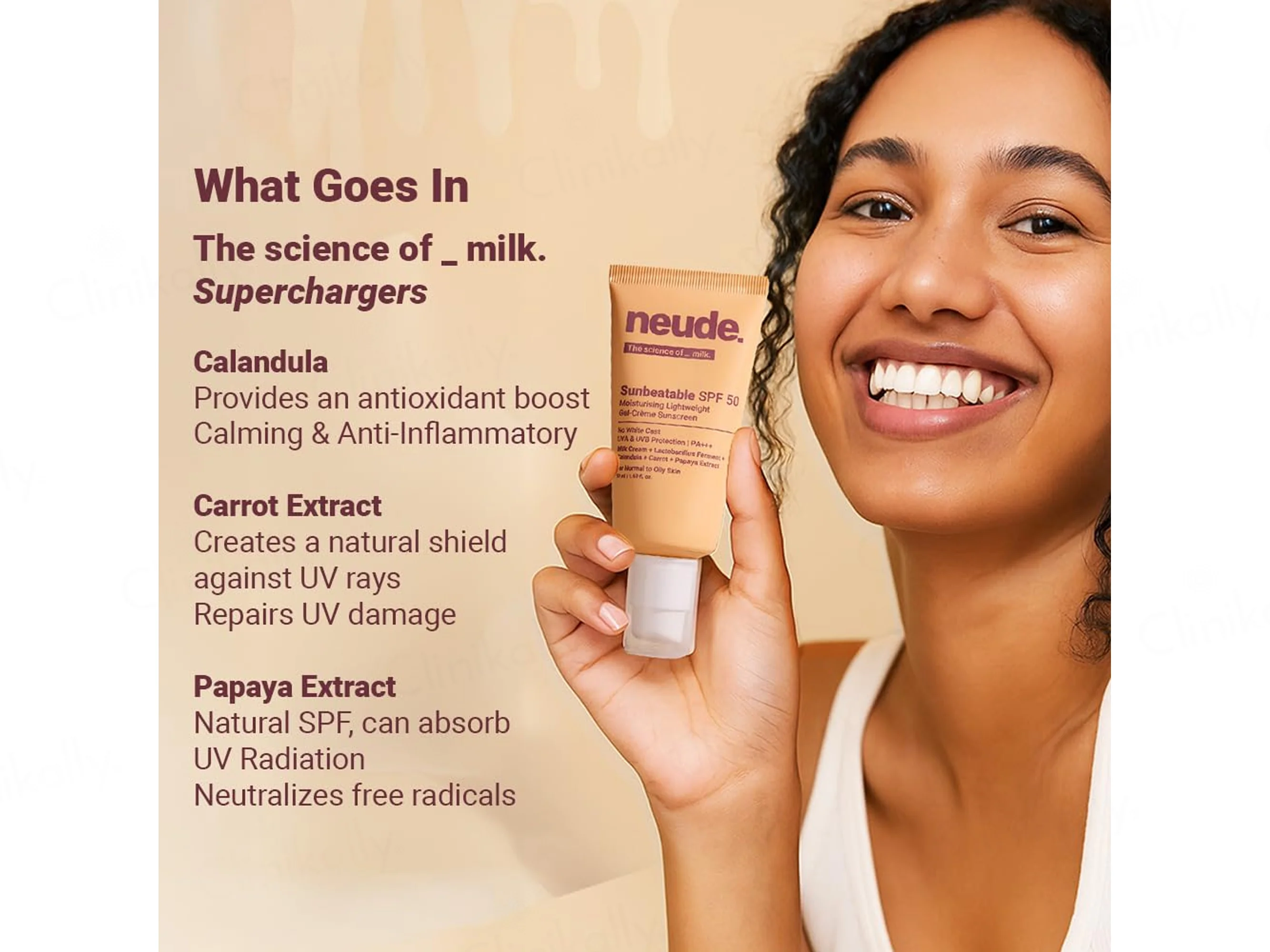 Neude Sunbeatable Moisturising Lightweight Gel-Creme Sunscreen SPF 50 PA+++ - Image 8