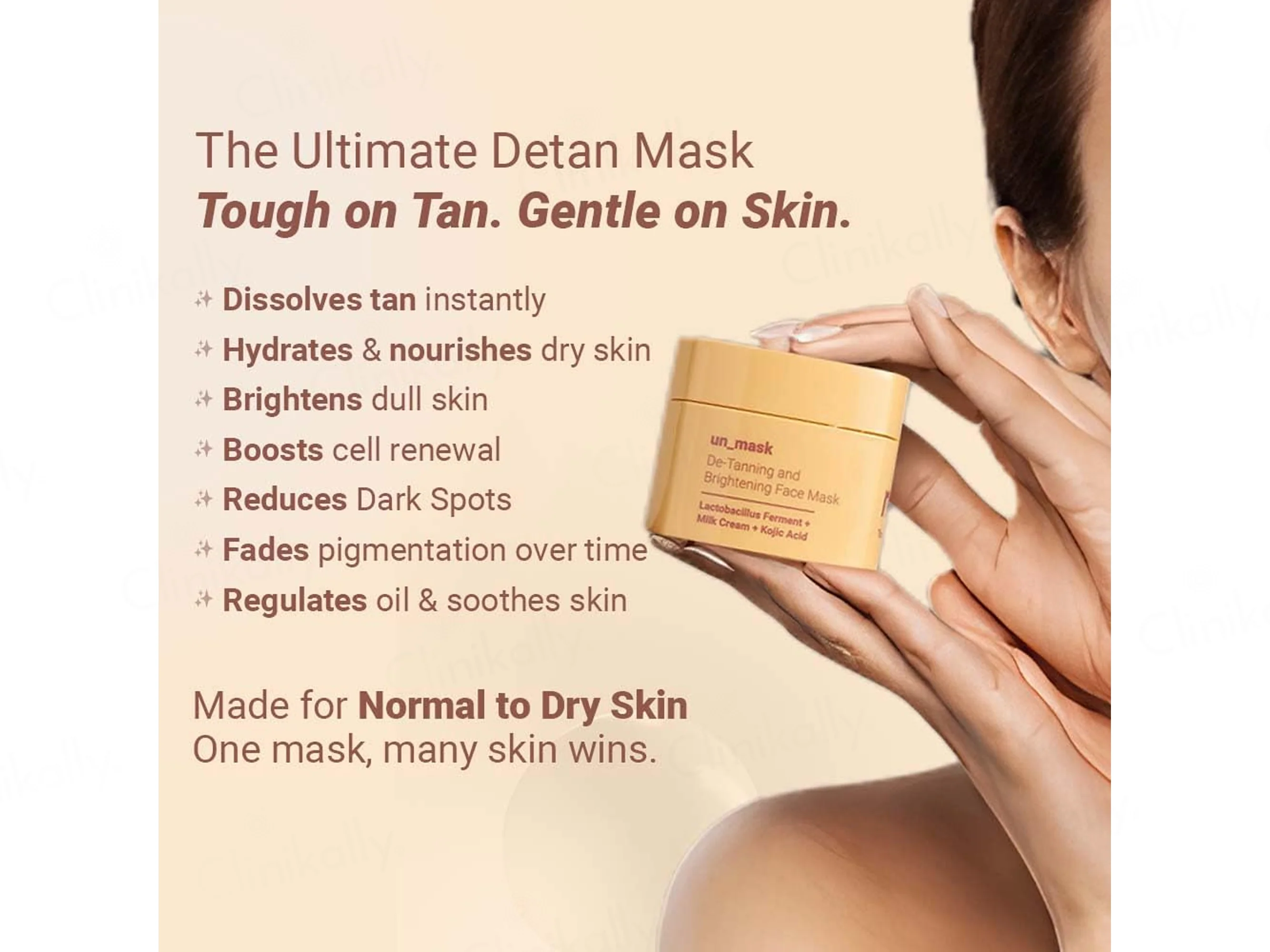 Neude Unmask Everyday De-Tanning, Hydrating and Brightening Face Mask - Image 4