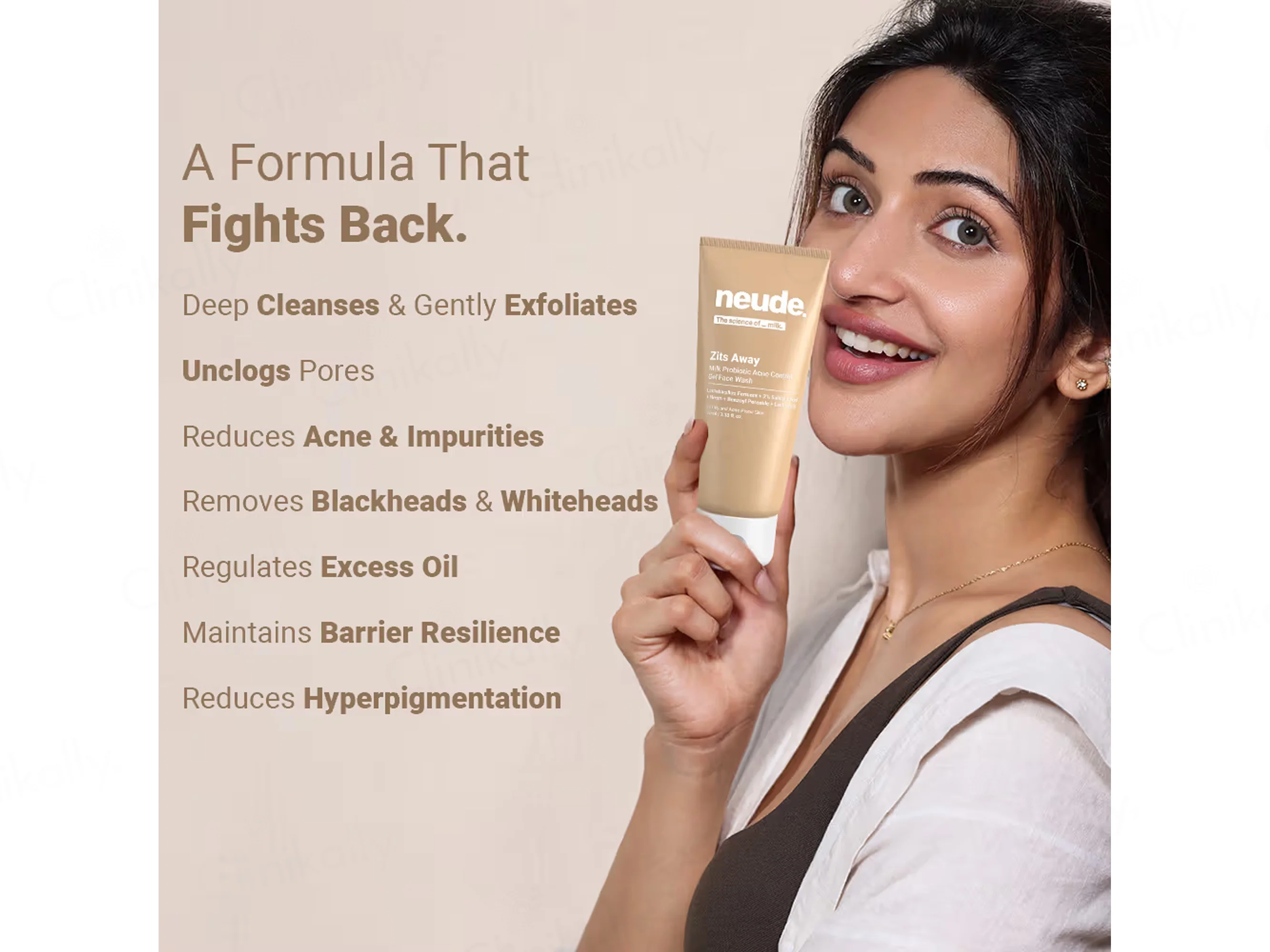 Neude Zits Away Milk Probiotic Acne Control Gel Face Wash - Image 4