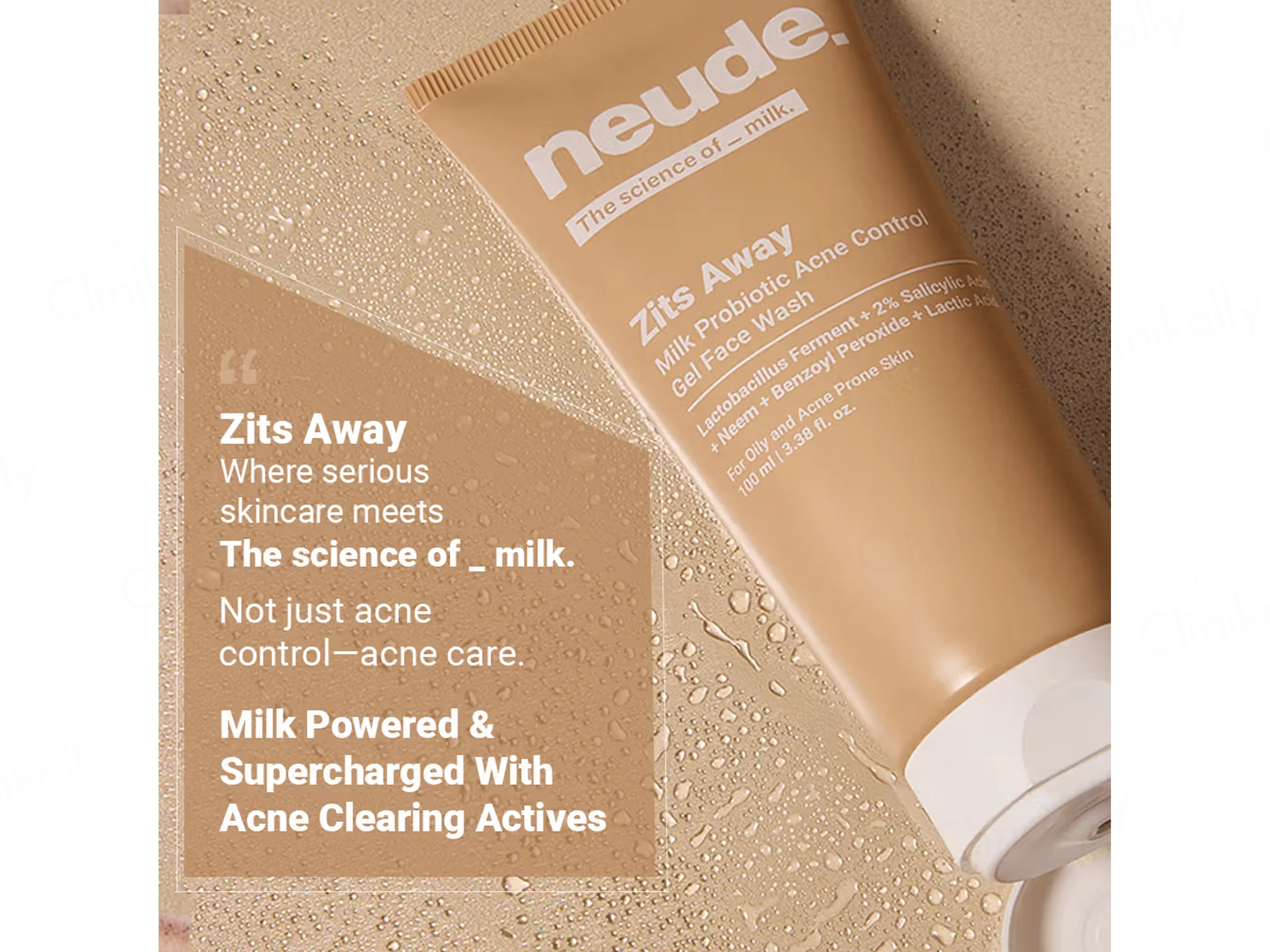 Neude Zits Away Milk Probiotic Acne Control Gel Face Wash - Image 8