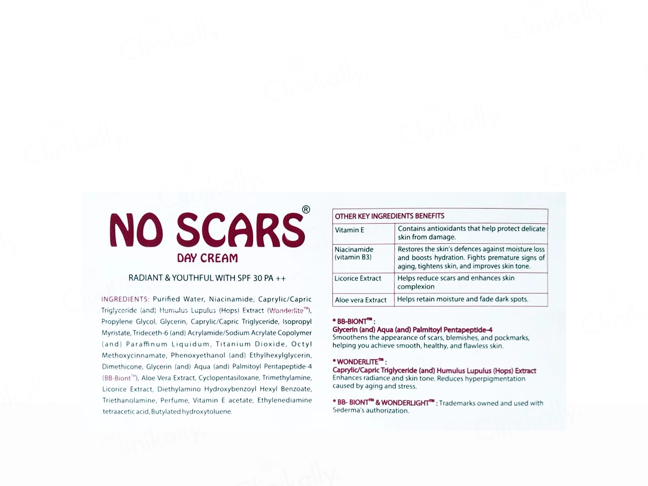 No Scars Day Cream SPF 30 PA++ - Image 2