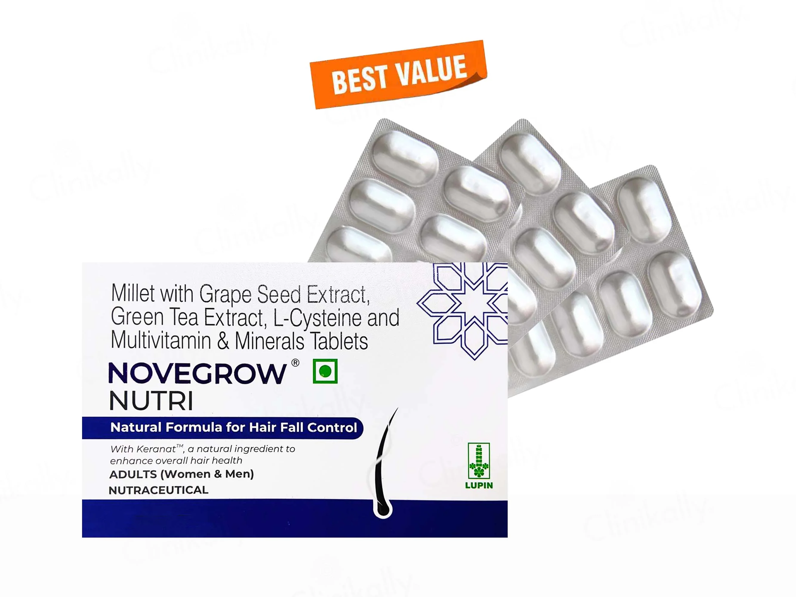 Novegrow Nutri Hair Fall Control Nutraceutical Tablet - Image 3