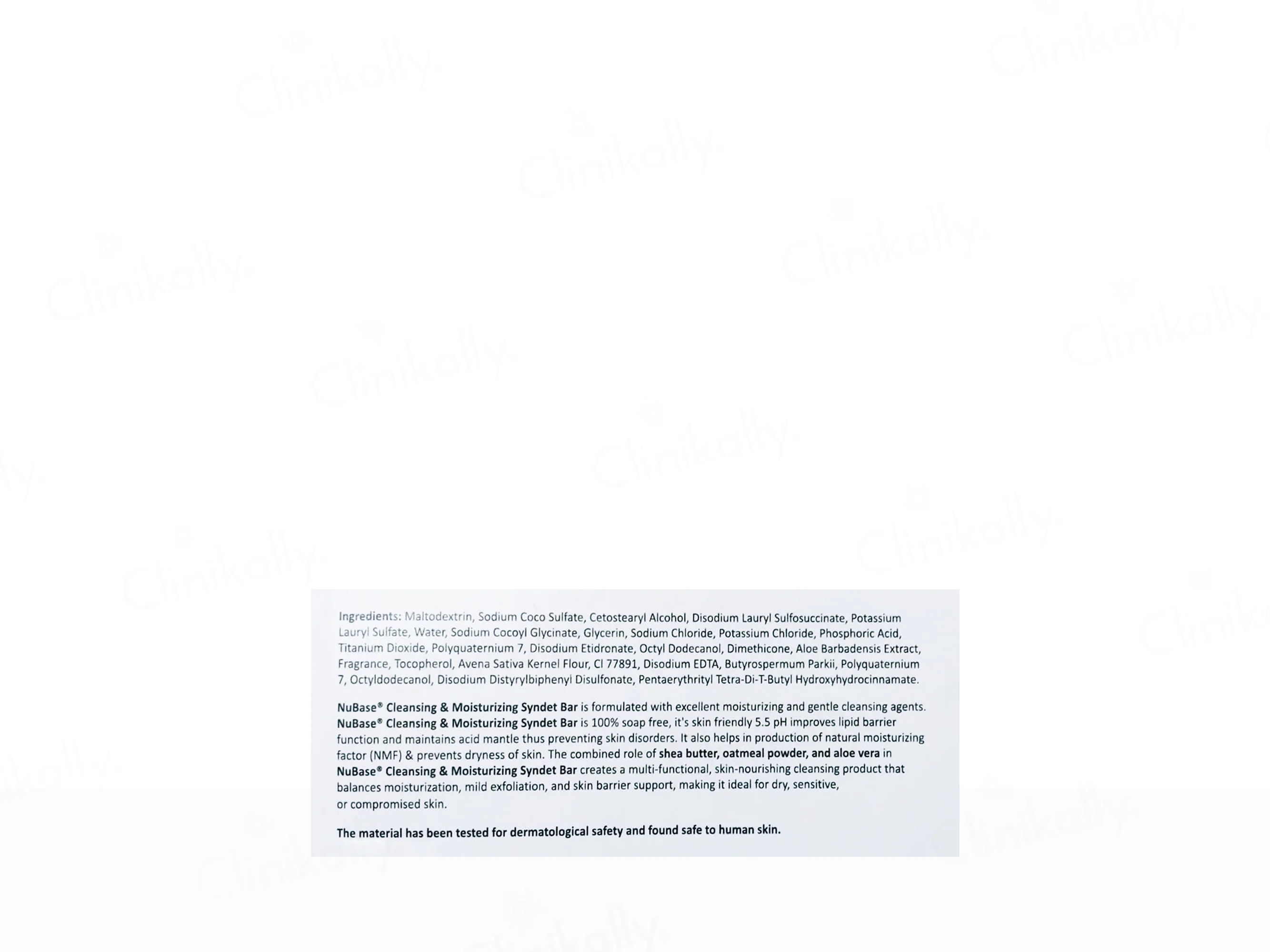 NuBase Cleansing & Moisturising Syndet Bar For Dry & Sensitive Skin - Image 4