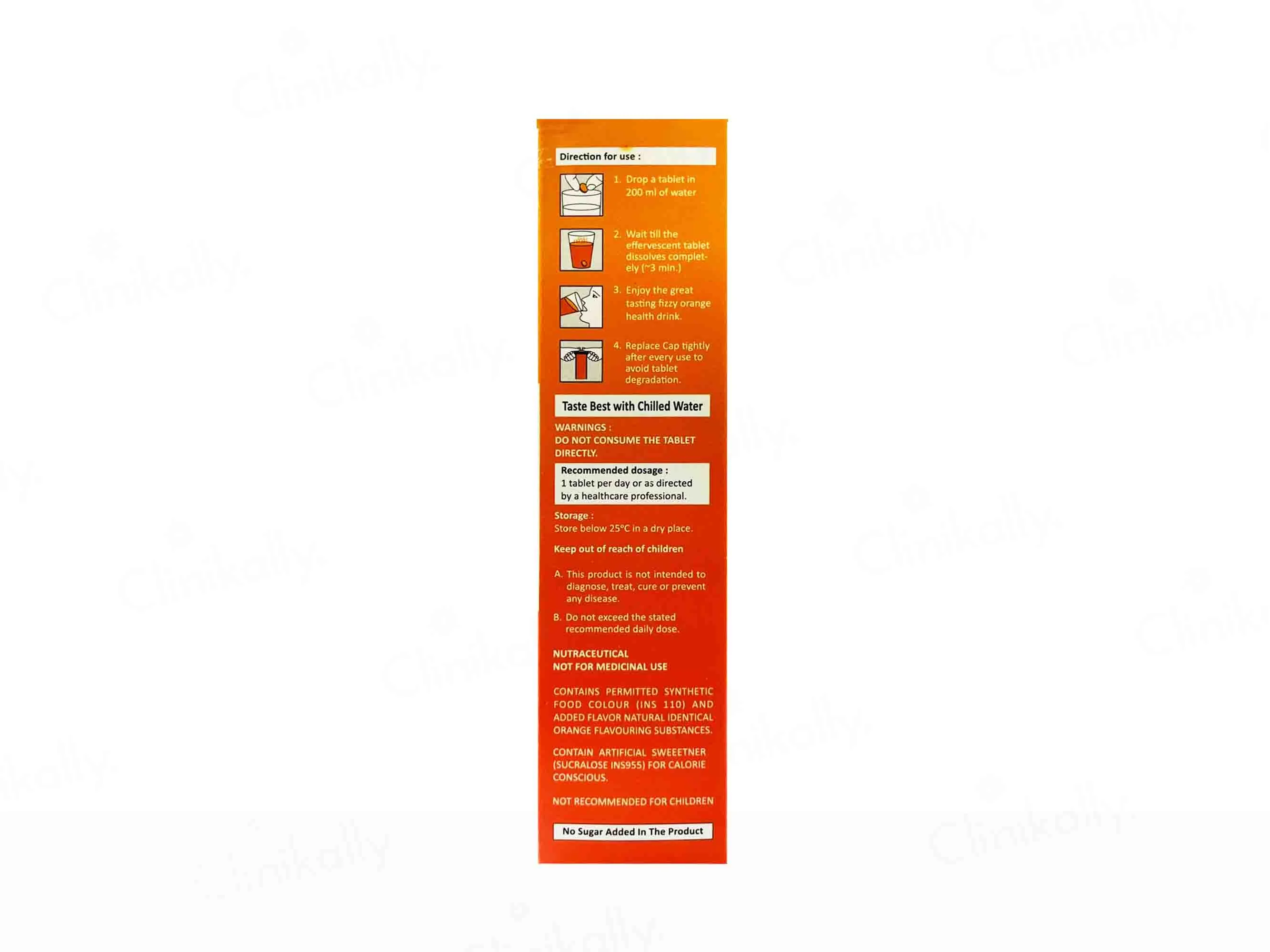 Nutra Fizz C 1000 Effervescent Tablet - Orange Flavour - Image 2