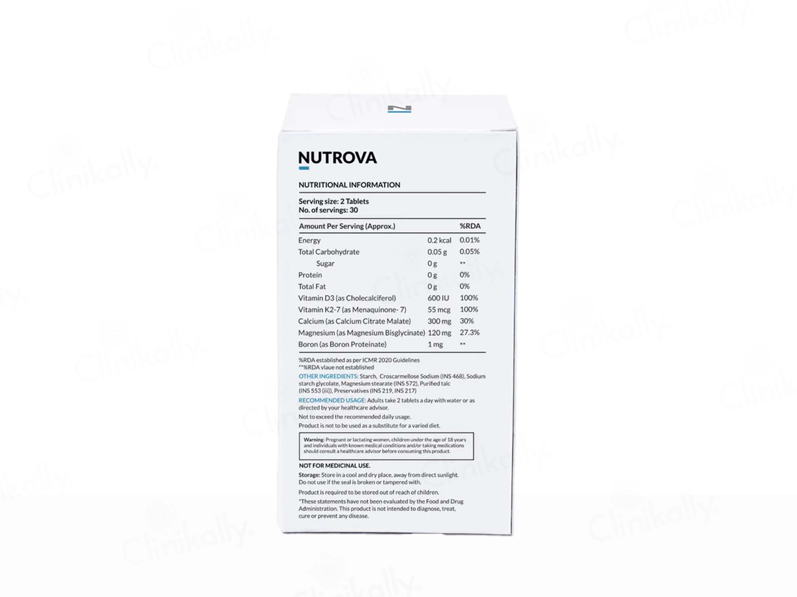Nutrova Calcium + Magnesium Health Supplement Tablet - Image 4