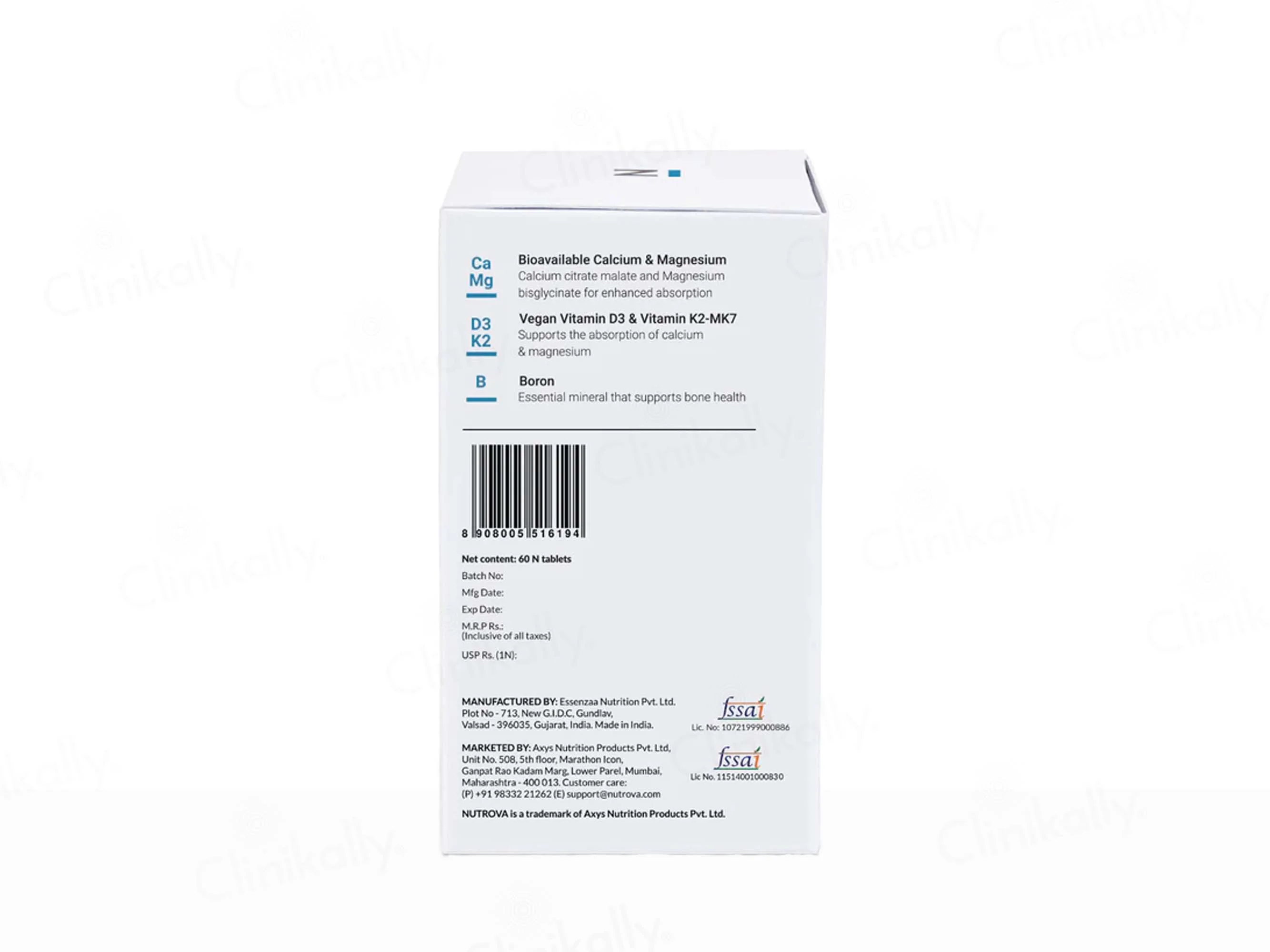 Nutrova Calcium + Magnesium Health Supplement Tablet - Image 6