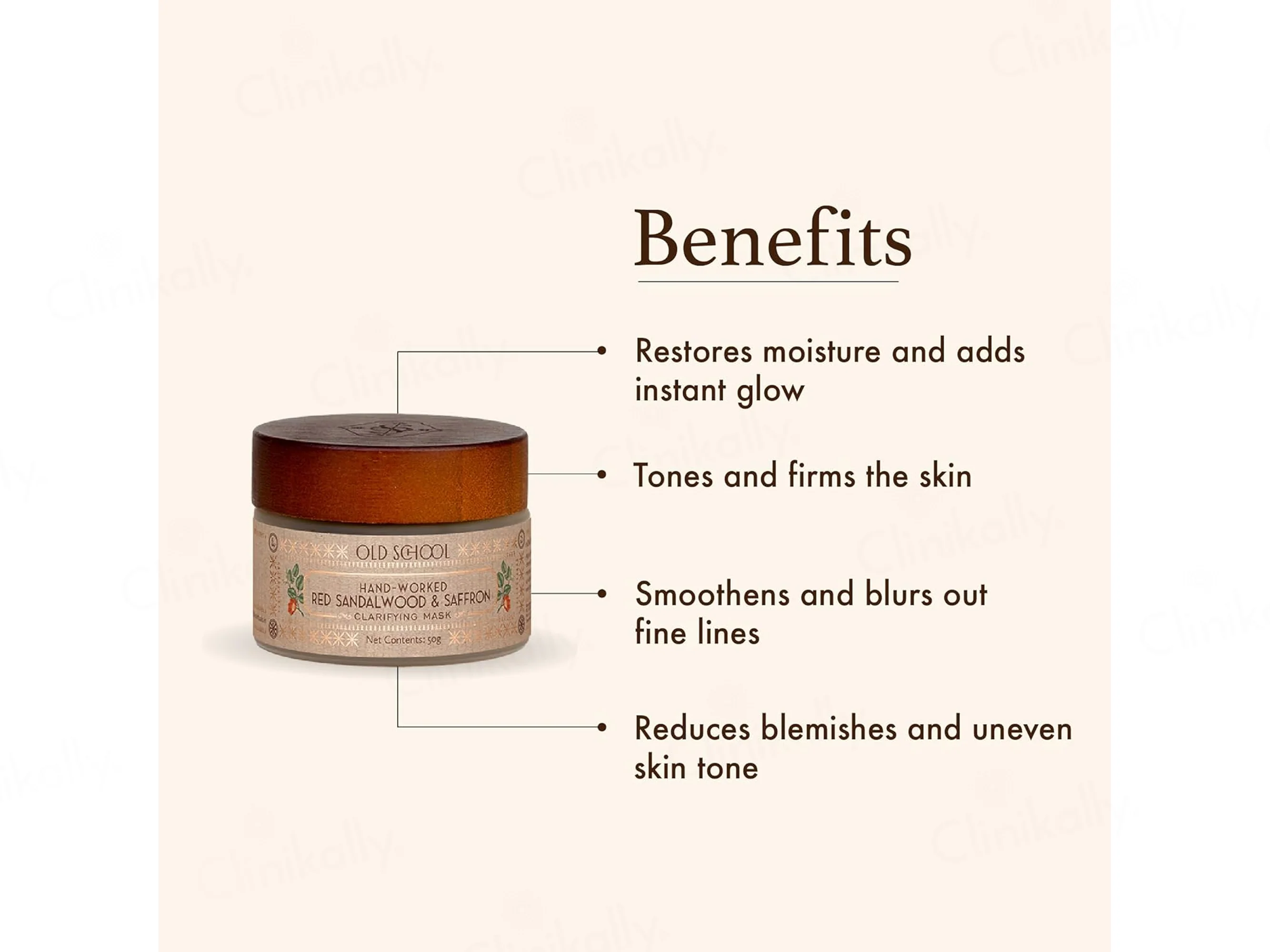 Old School Hand-Worked Red Sandalwood & Saffron Clarifying Mask - Image 3