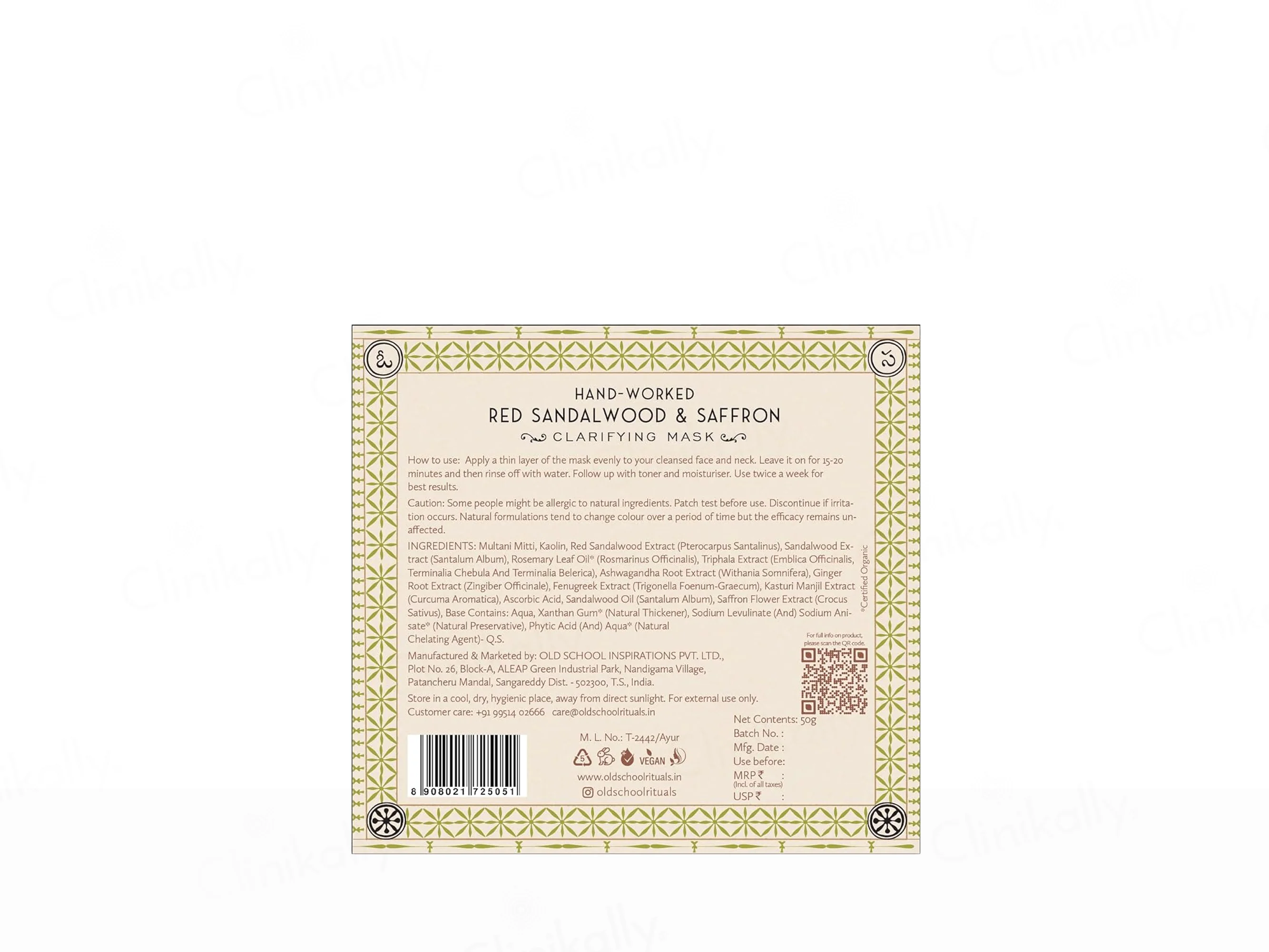 Old School Hand-Worked Red Sandalwood & Saffron Clarifying Mask - Image 7