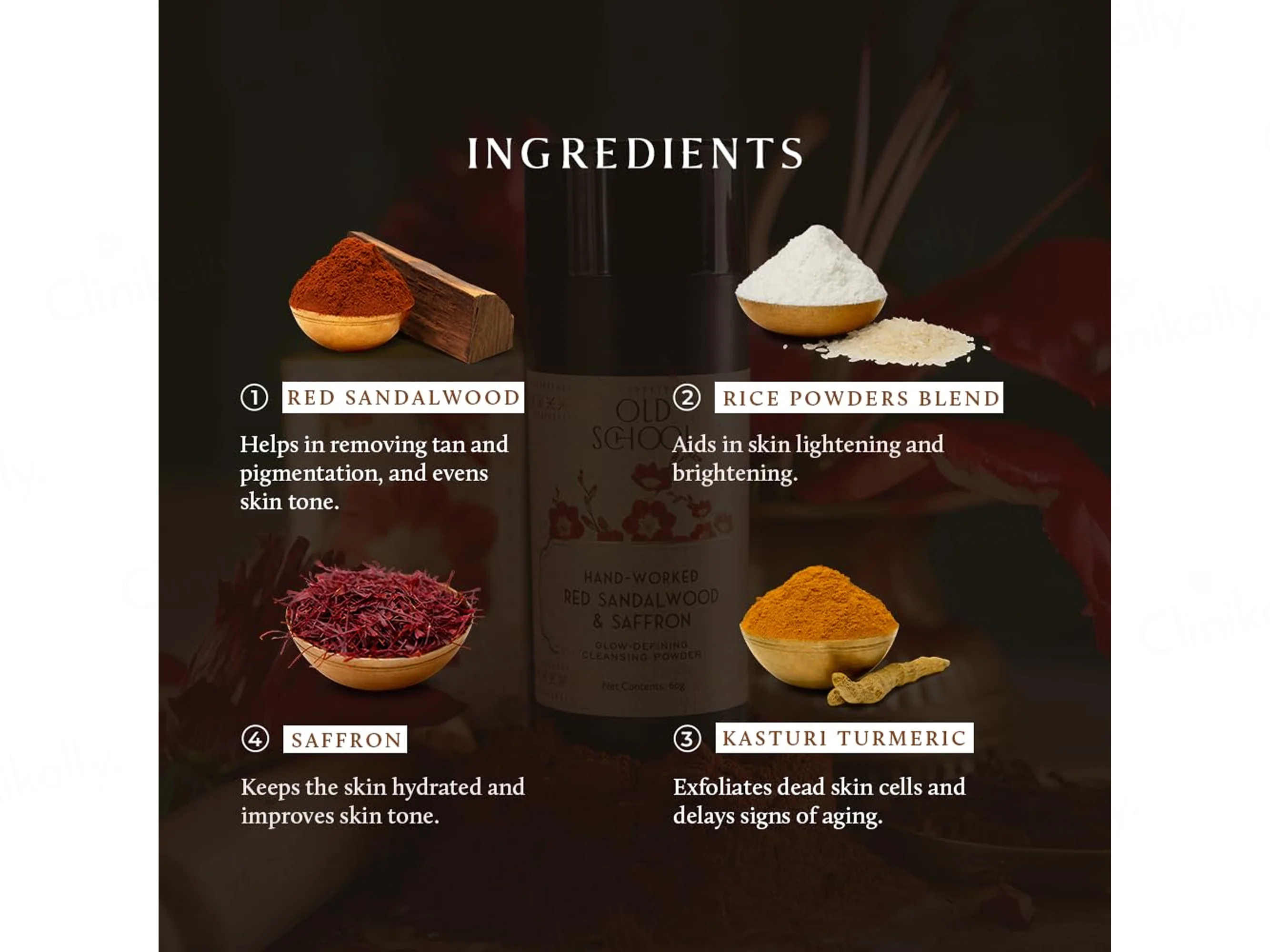 Old School Hand-Worked Red Sandalwood & Saffron Glow-Defining Cleansing Powder - Image 5