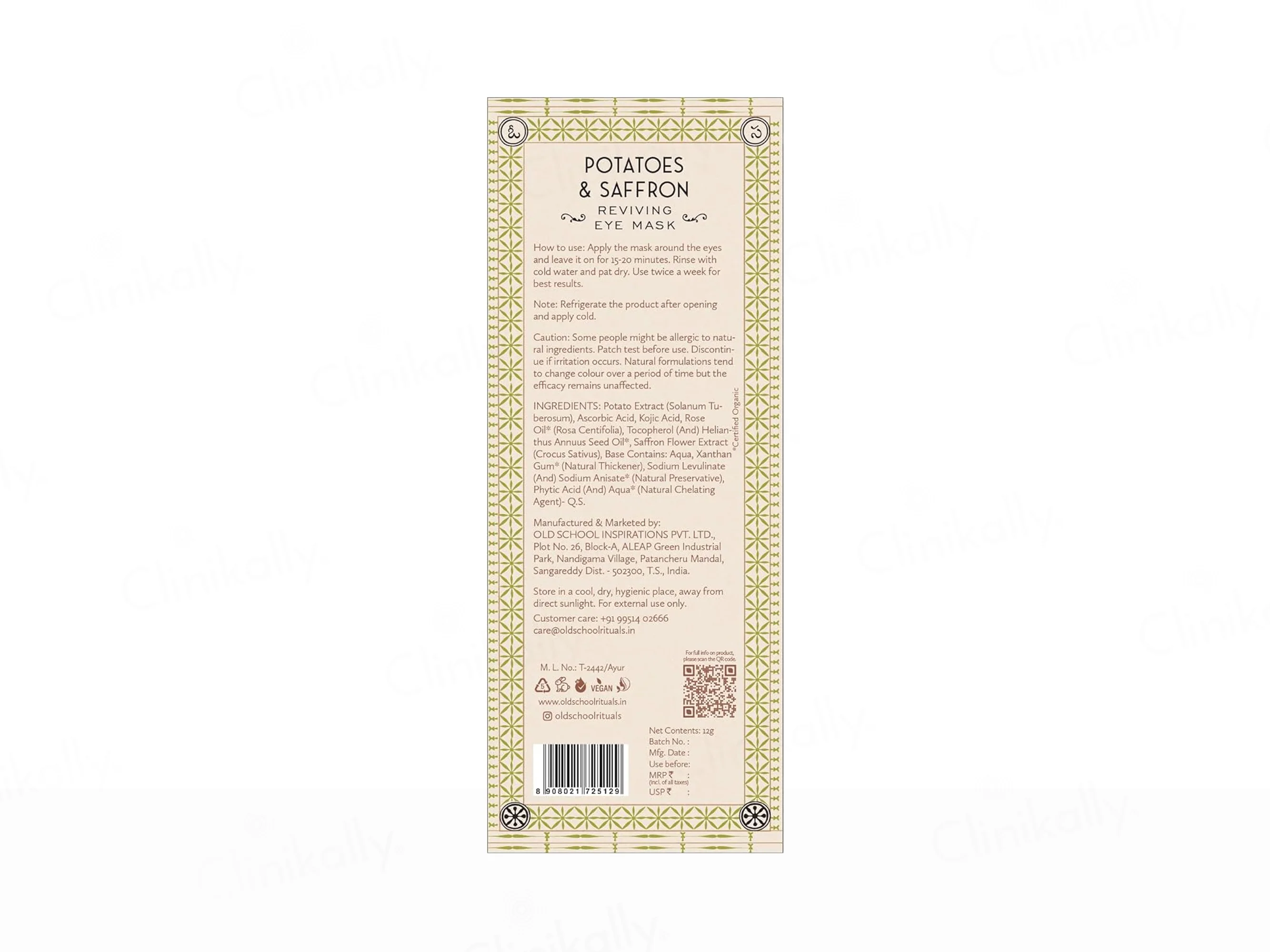 Old School Potatoes & Saffron Reviving Eye Mask - Image 7