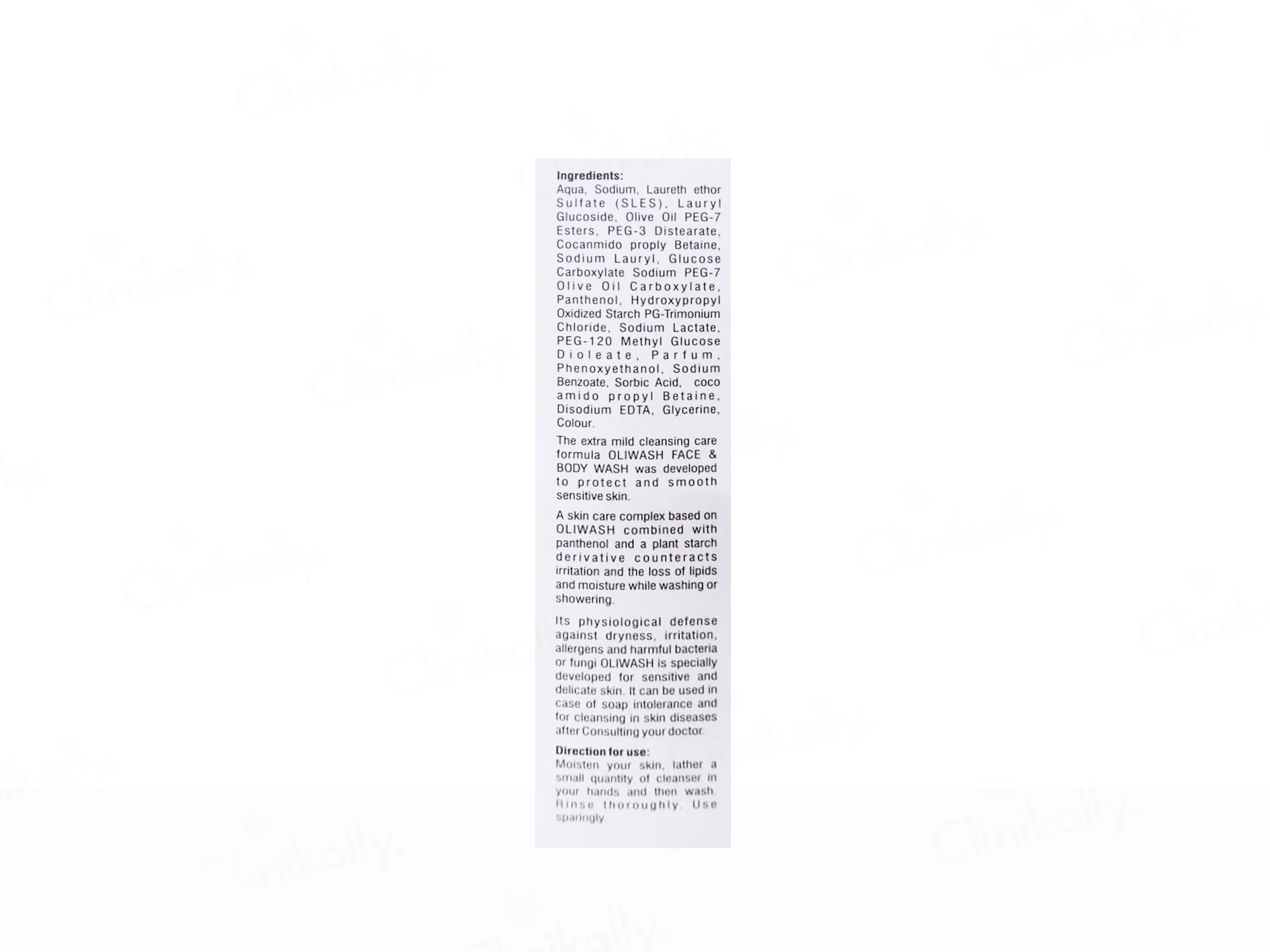Oliwash Face & Body Wash For Sensitive & Delicate Skin - Image 2
