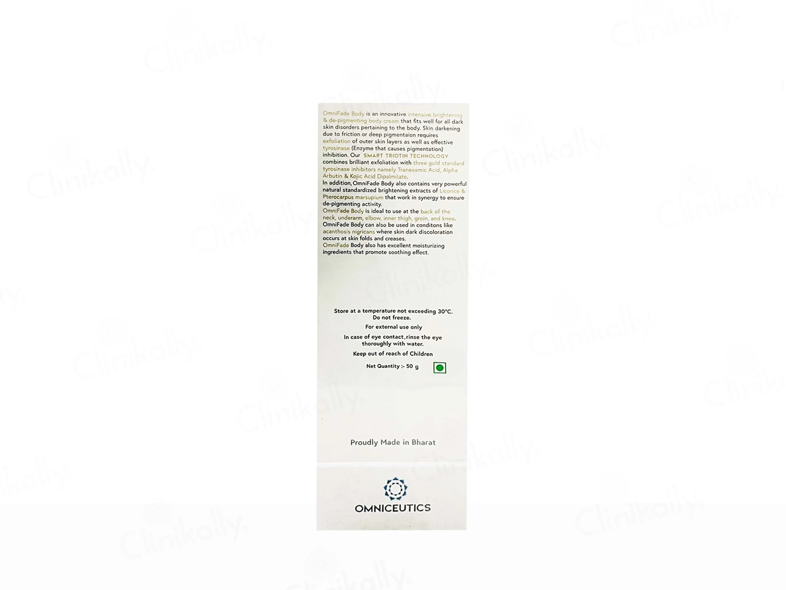 Omnifade Intensive Brightening & Depigmenting Body Cream - Image 4
