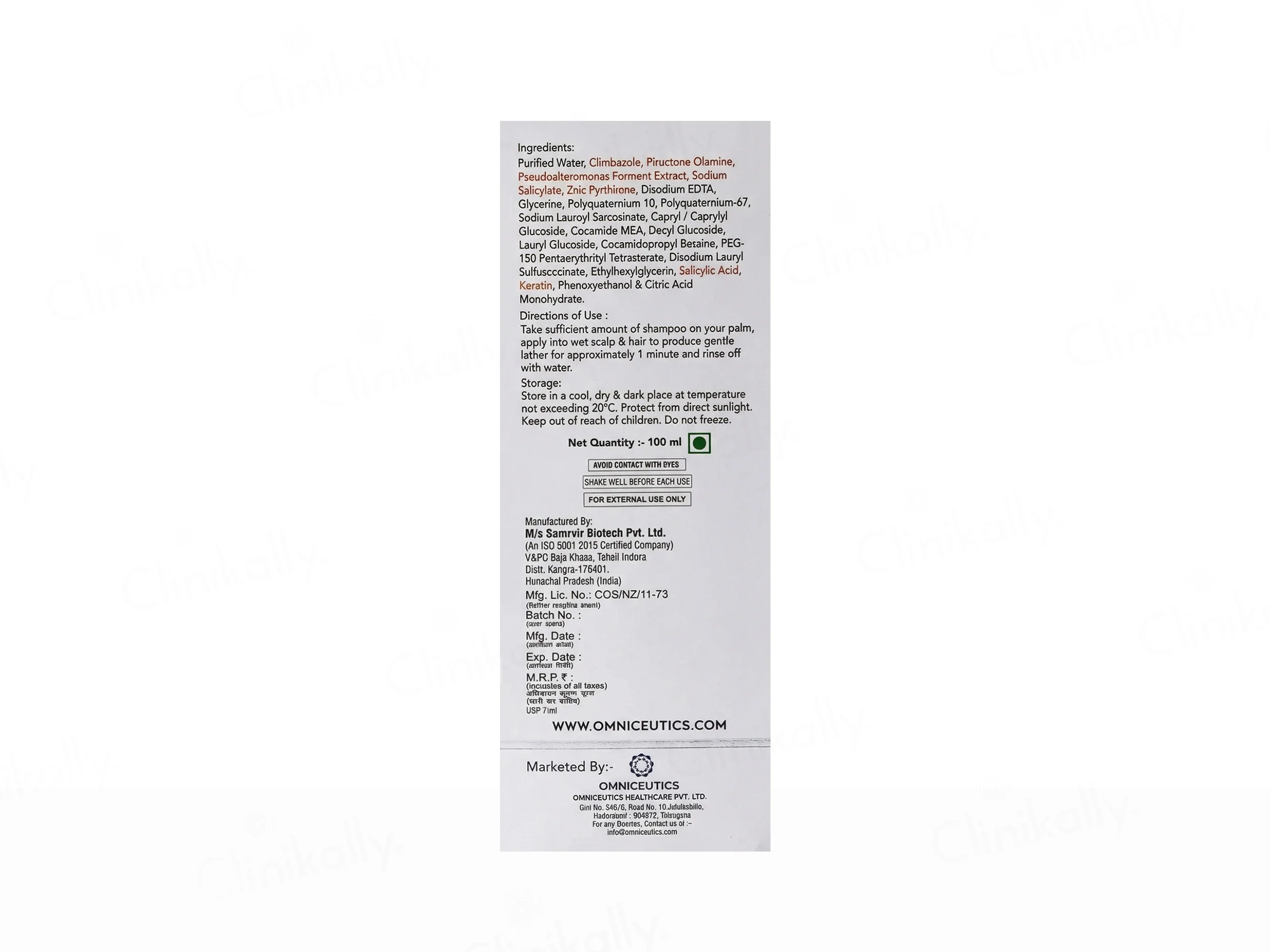 Omnigain AD Advanced Anti-Dandruff Shampoo - Image 2