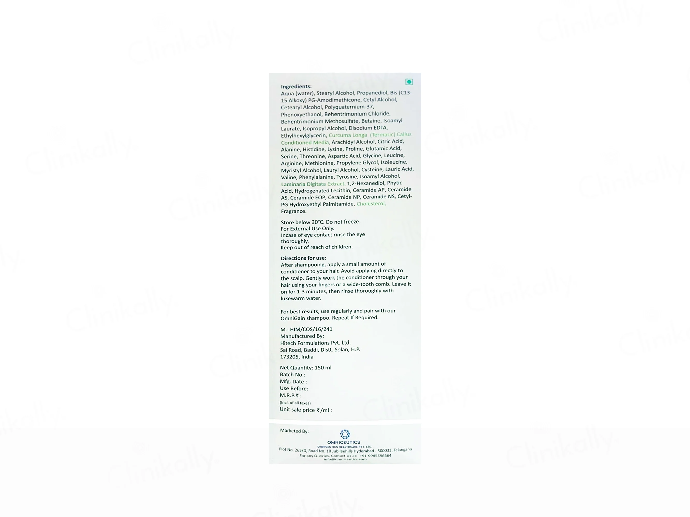 Omnigain Advanced Revitalizing & Rebalancing Conditioner - Image 3