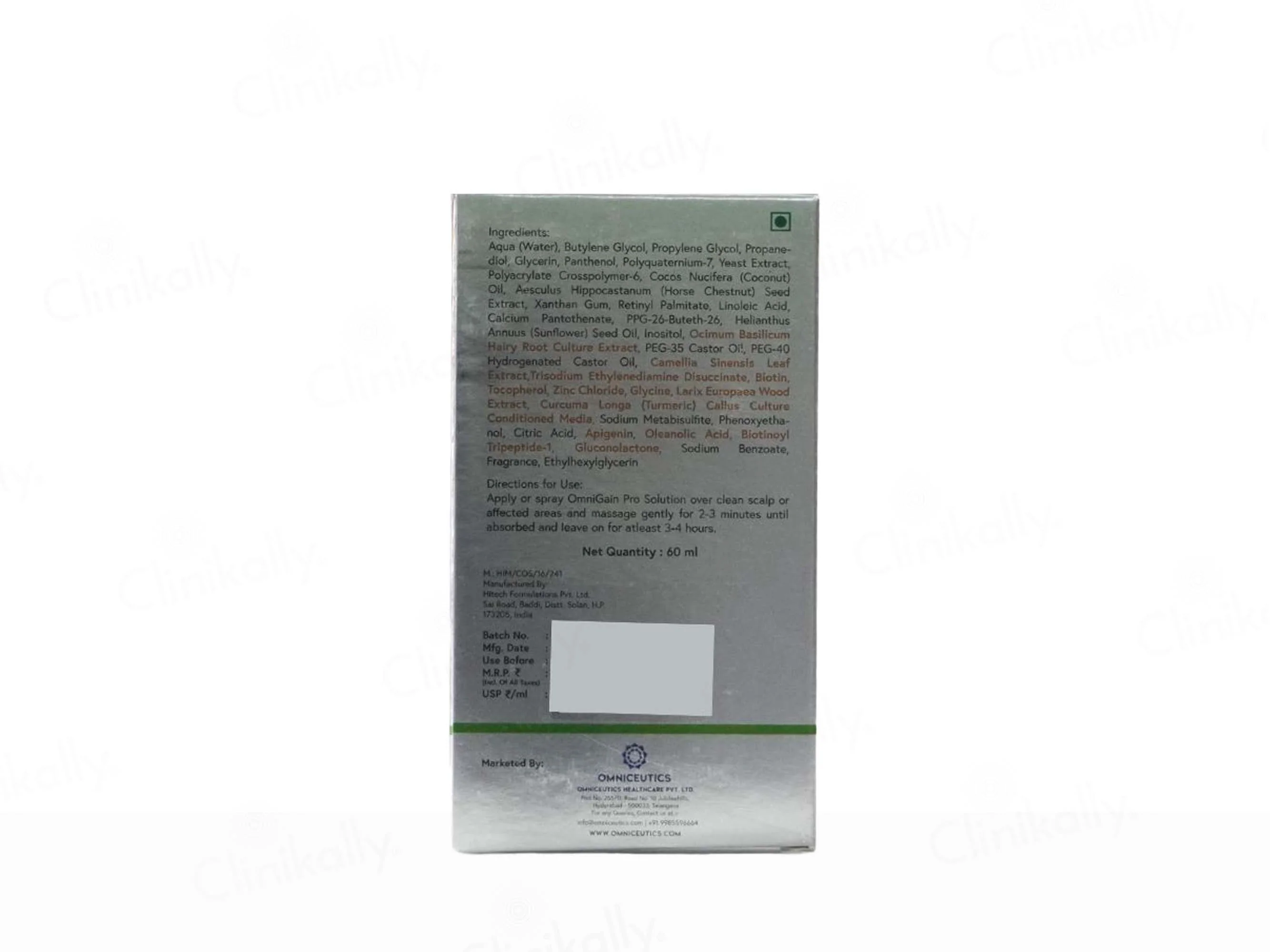 Omnigain Pro Advanced Anti Hairfall & Hair Growth Solution - Image 4