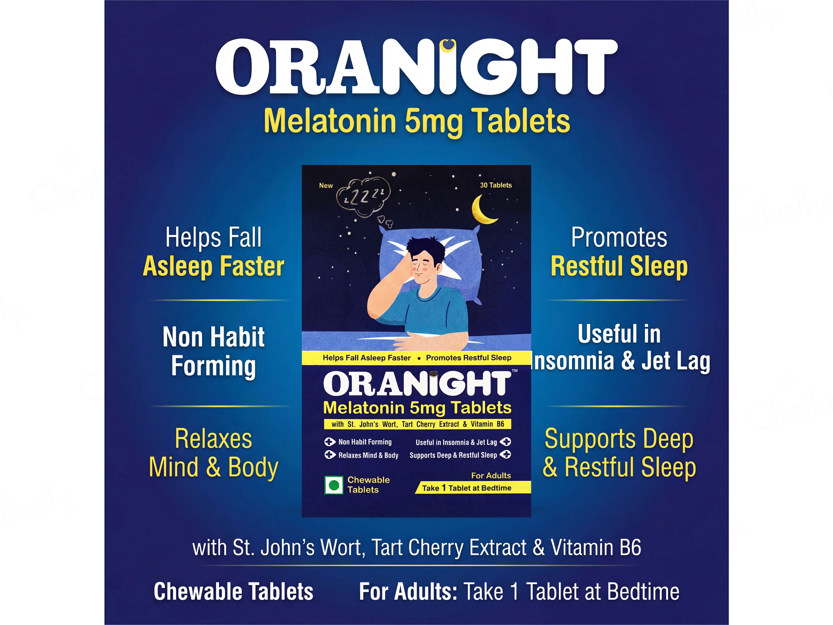 Oranight Melatonin 5mg Chewable Tablet - Image 3
