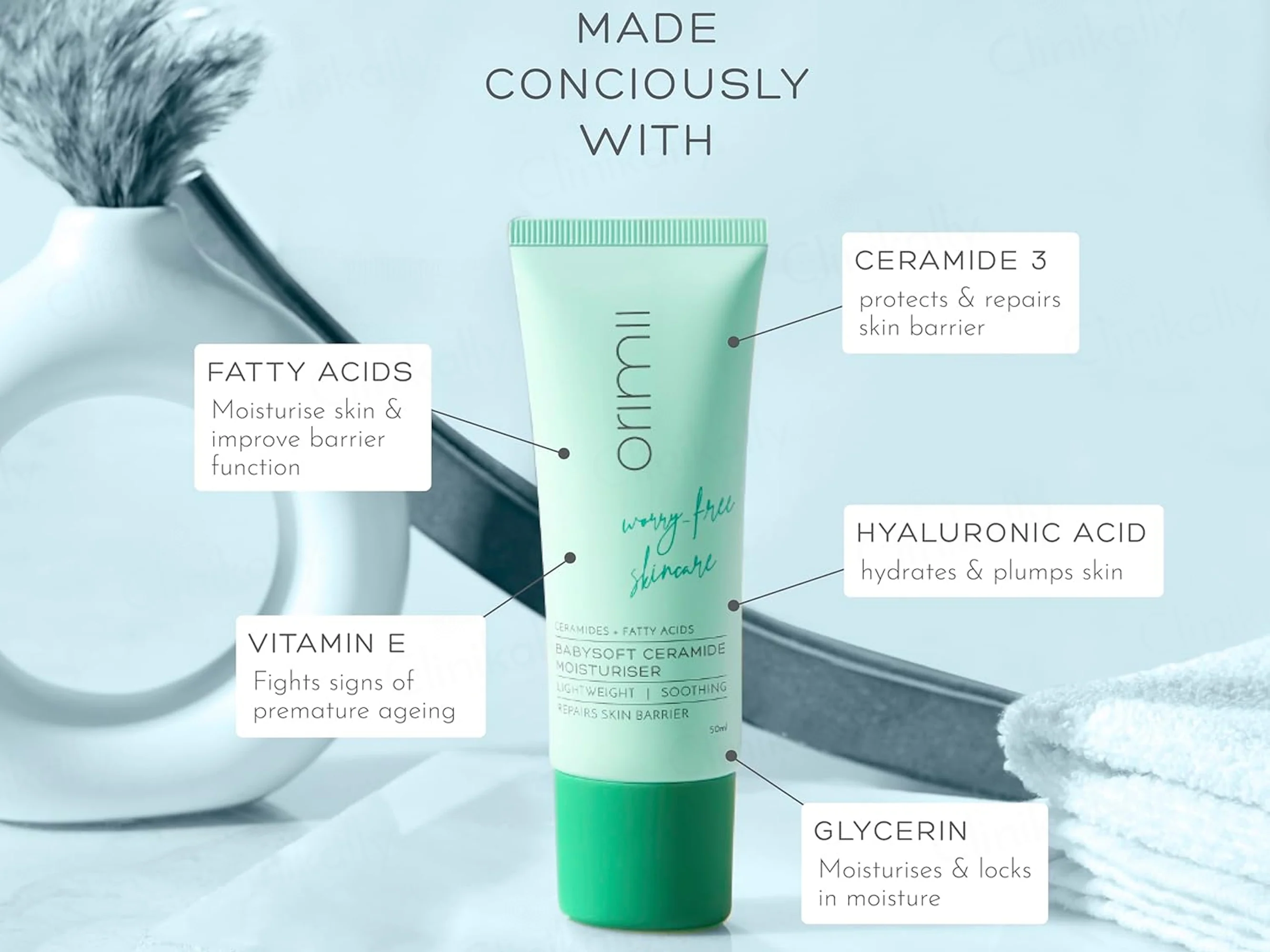 Orimii Babysoft Ceramide Lightweight Moisturiser - Image 3