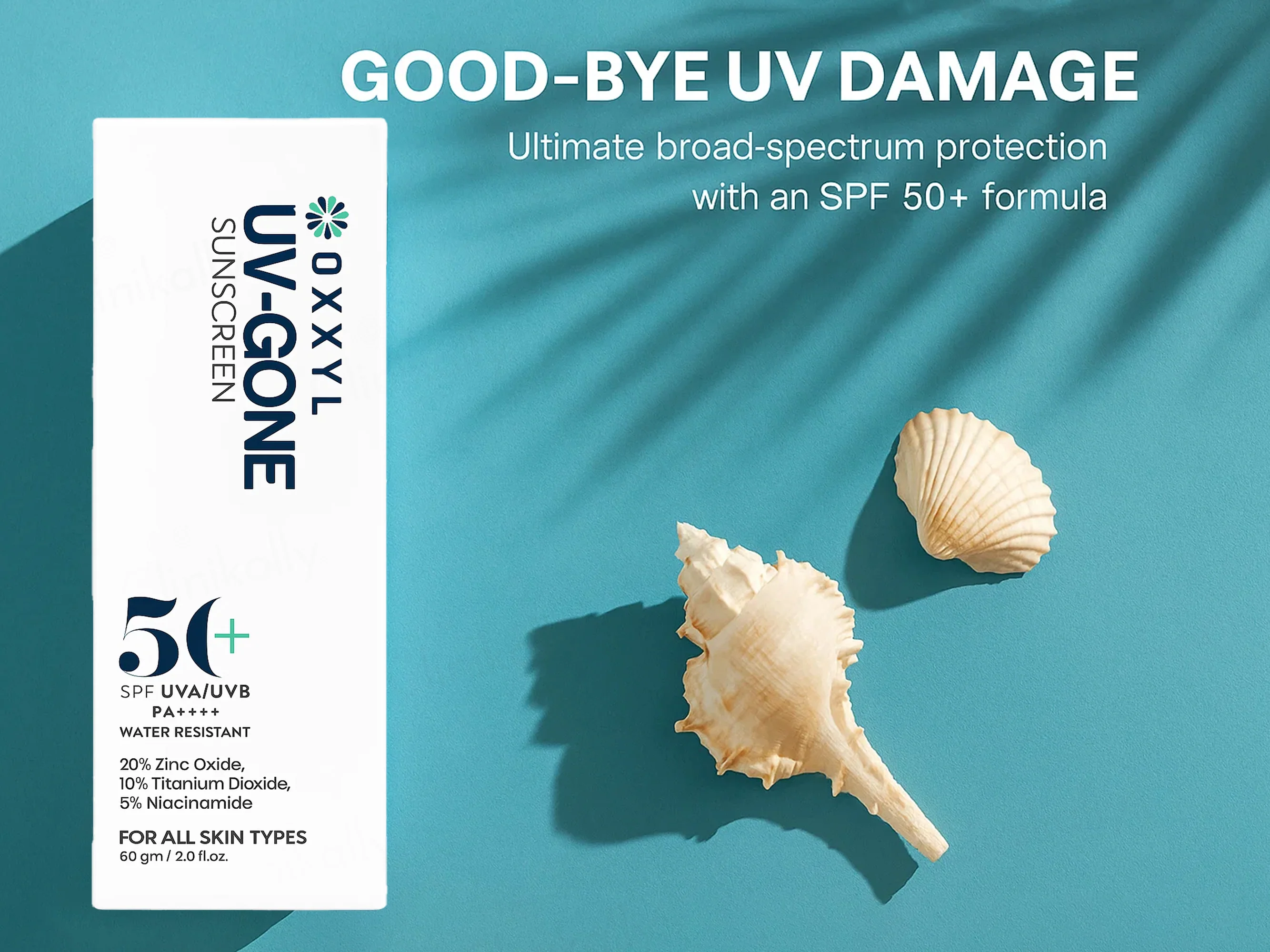 Oxxyl UV-Gone Water Resistant Sunscreen SPF 50+ PA++++ - Image 2