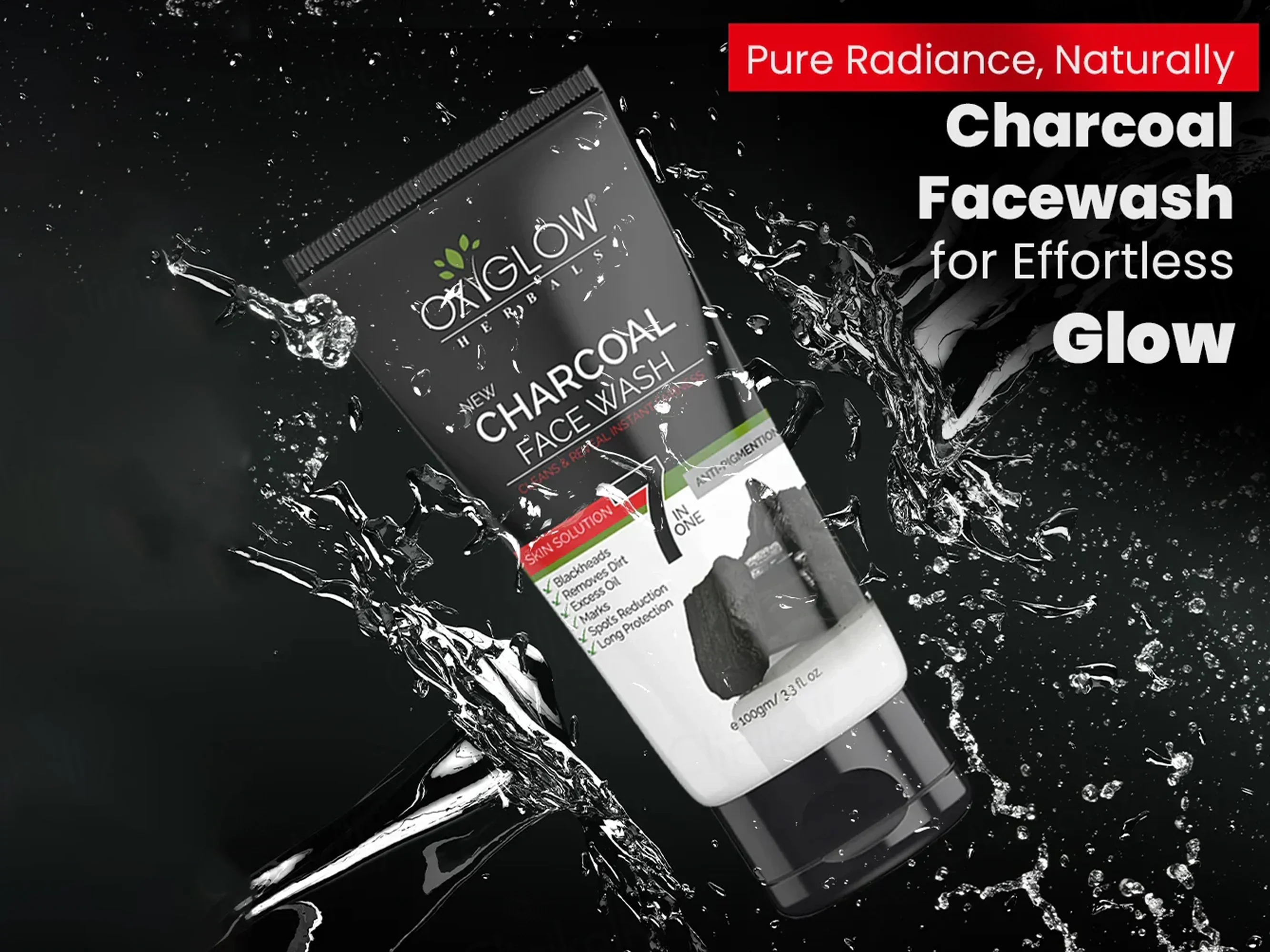 Oxyglow Charcoal Facewash - Image 3
