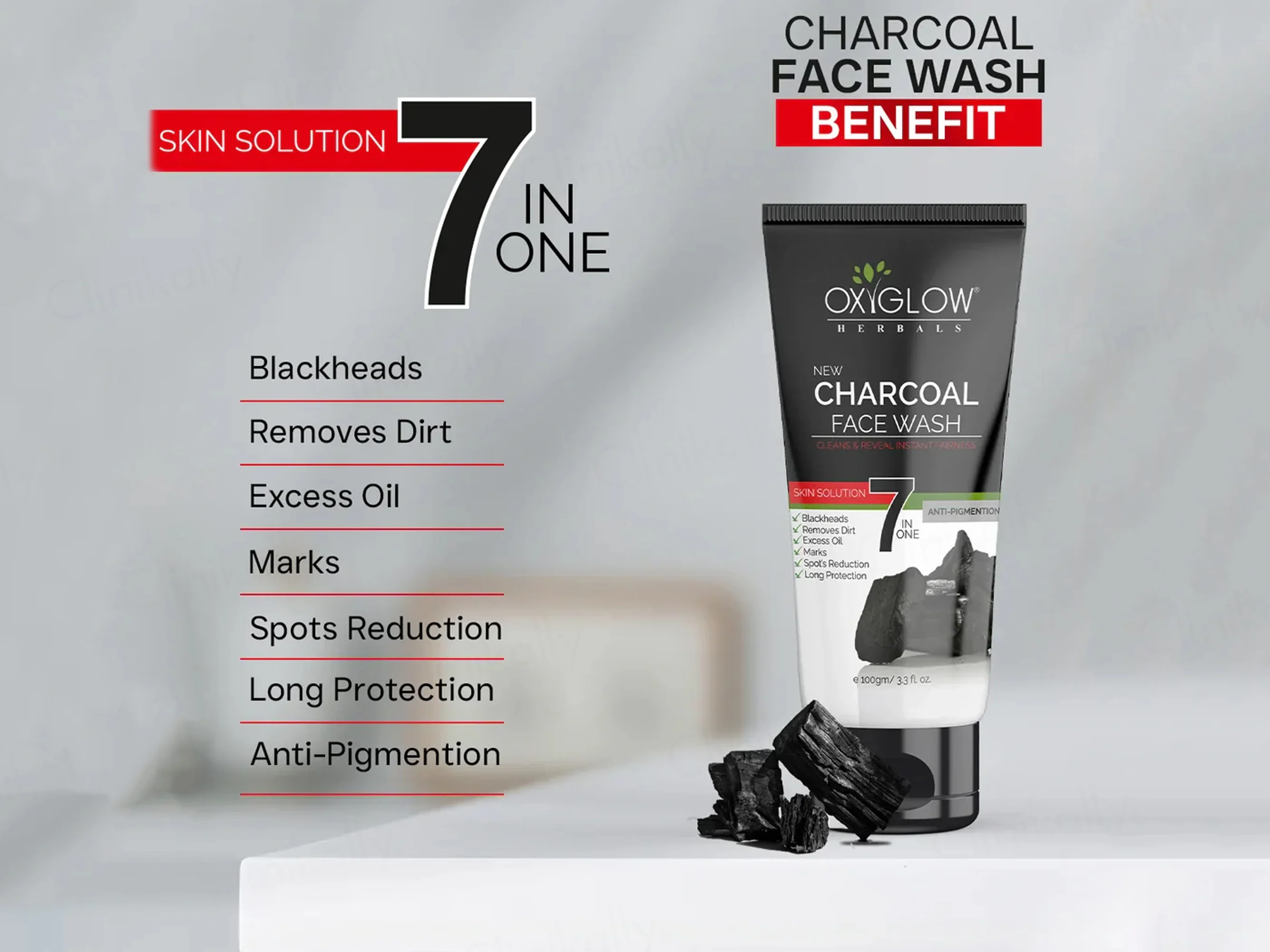 Oxyglow Charcoal Facewash - Image 4