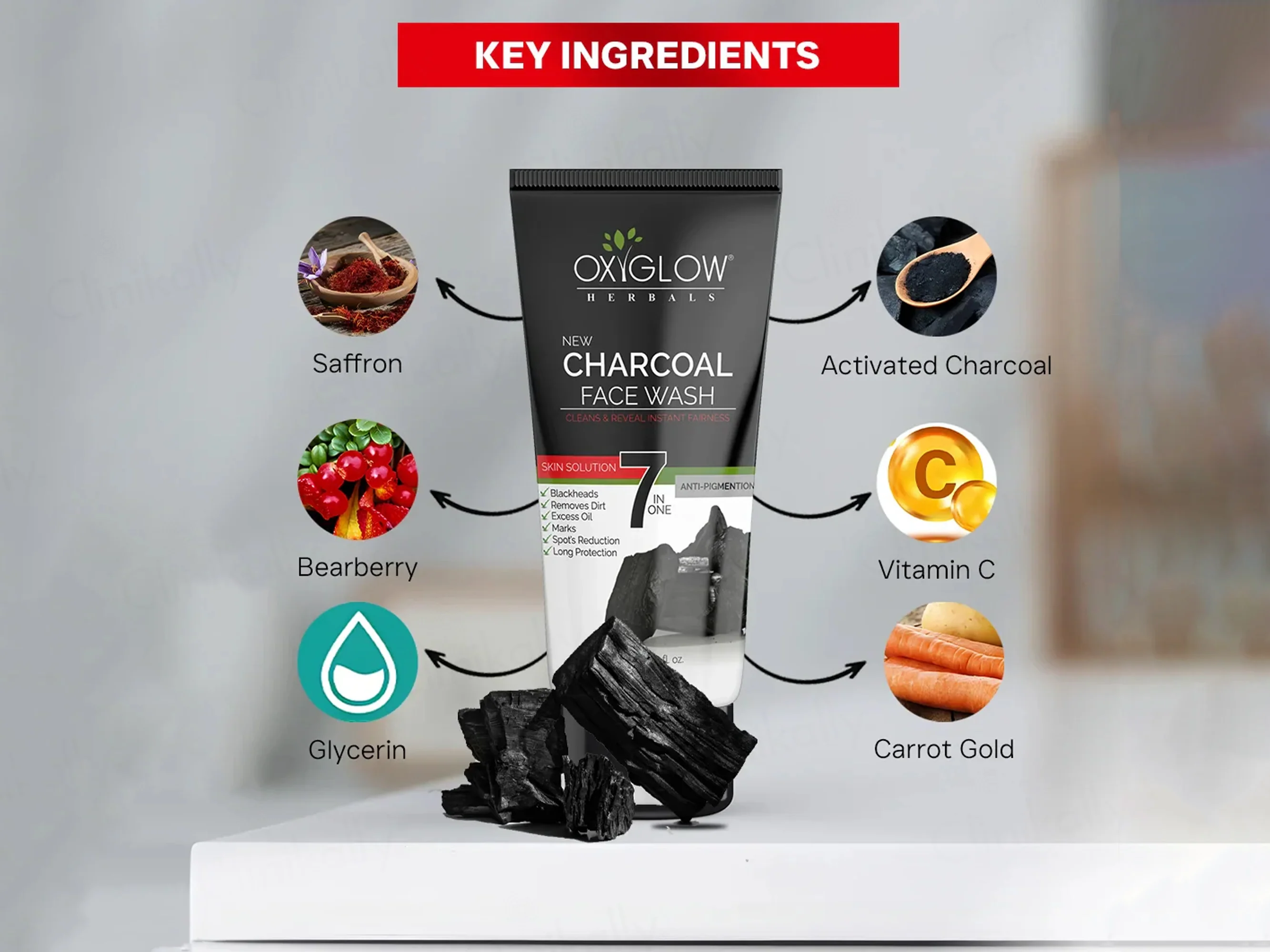 Oxyglow Charcoal Facewash - Image 5