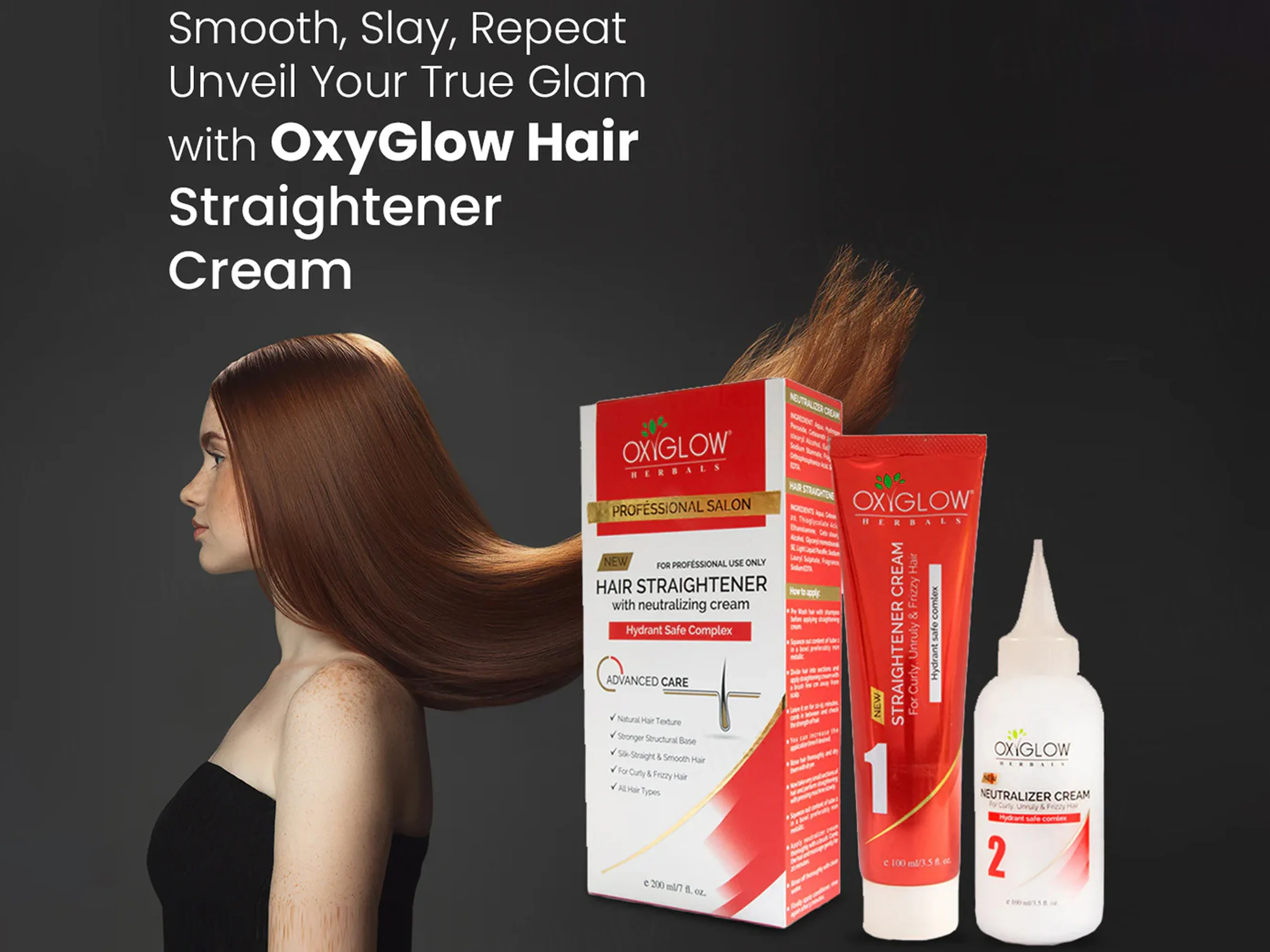 Oxyglow Professional Hair Straightener with Neutralizing Cream - Image 2