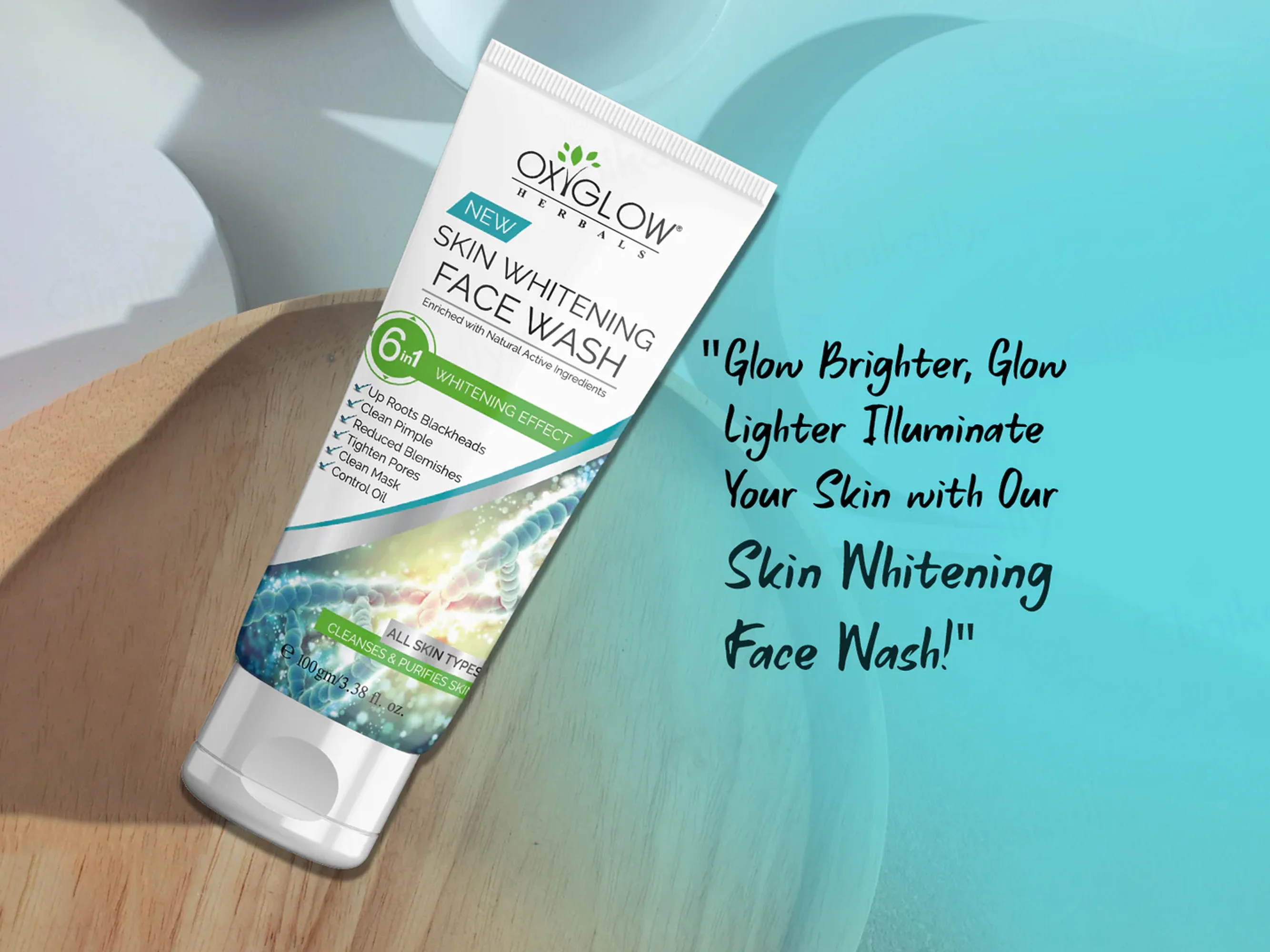 Oxyglow Skin Whitening Facewash - Image 3