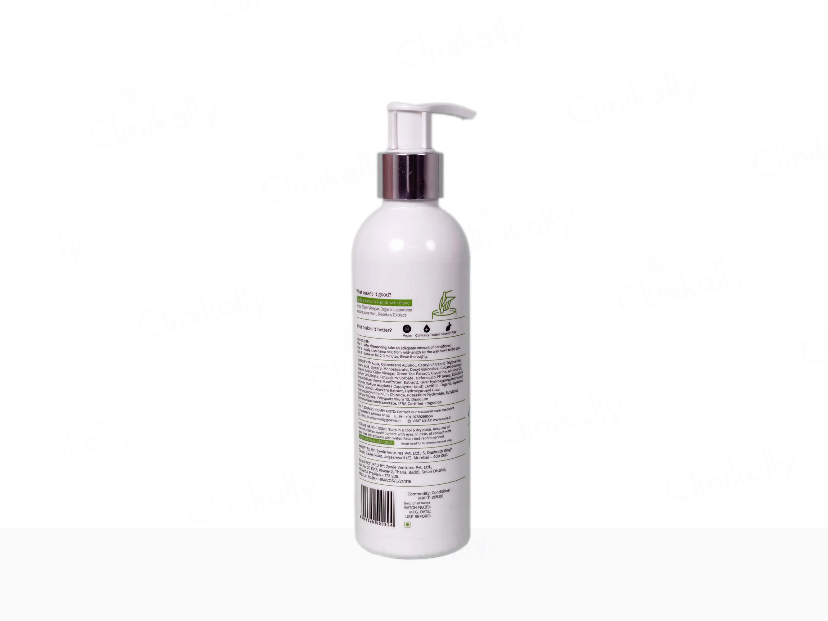 OZiva Bioactive Apple Cider Vinegar Matcha90 Conditioner - Image 2