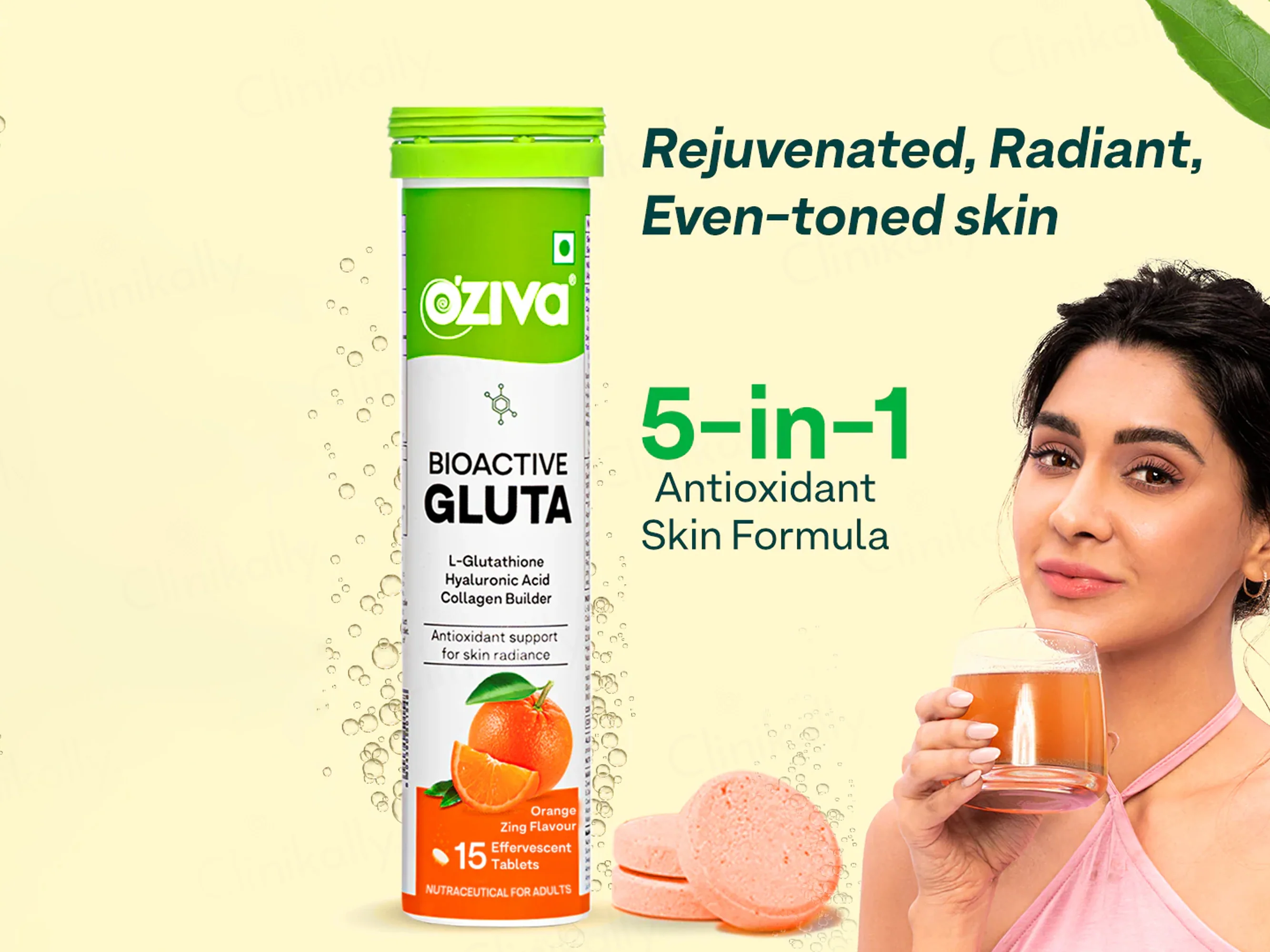 OZiva Bioactive Gluta L-Glutathione Nutraceutical Effervescent Tablet - Image 2