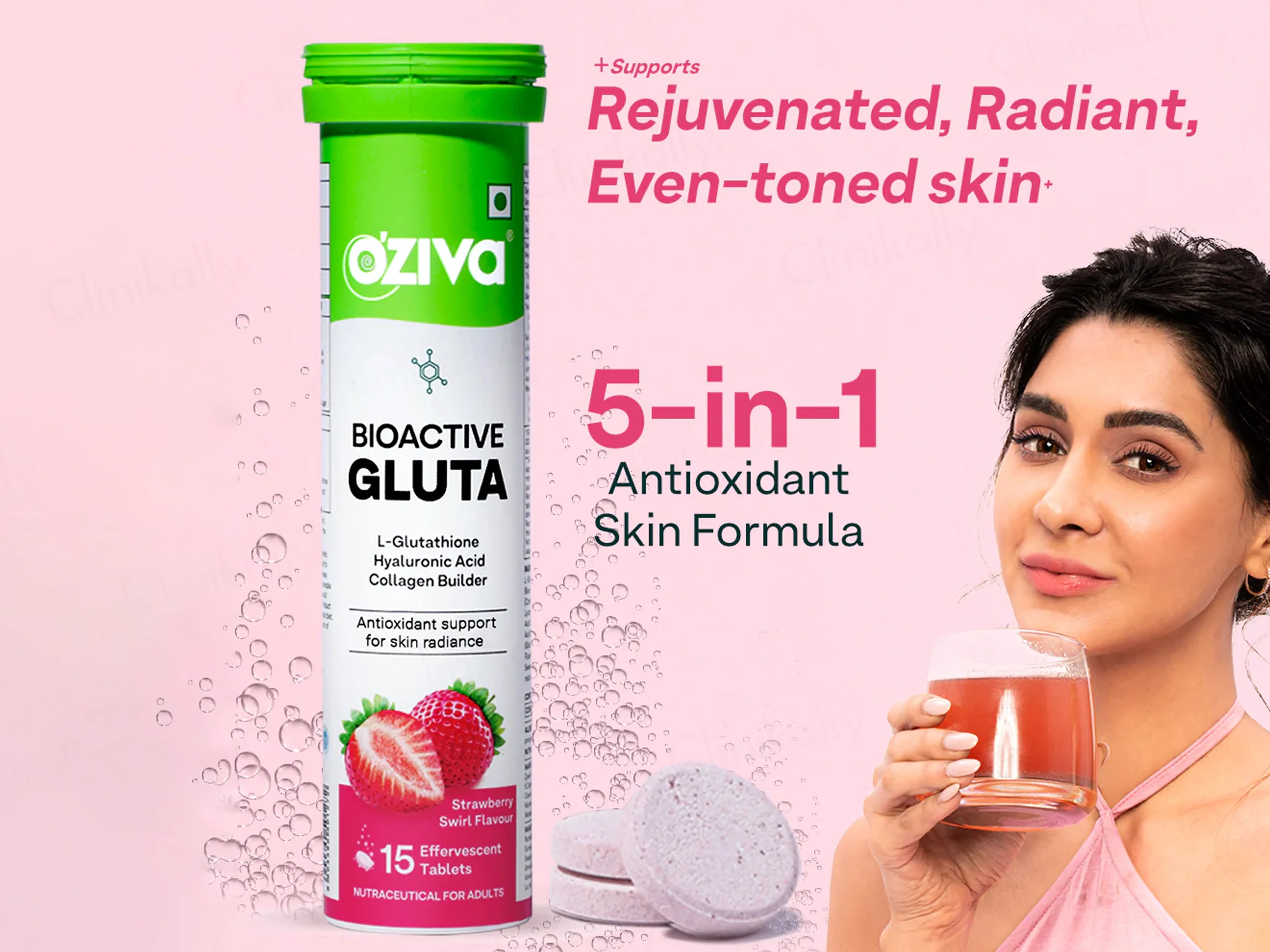 OZiva Bioactive Gluta L-Glutathione Nutraceutical Effervescent Tablet - Image 6