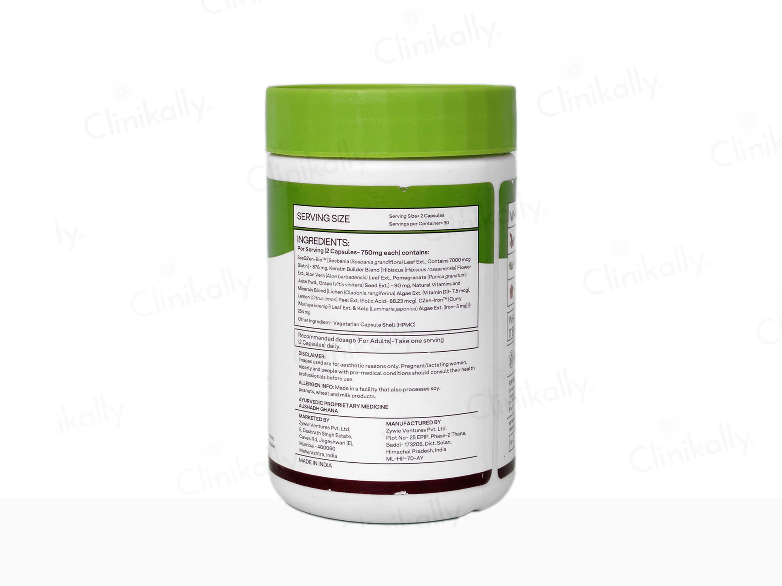 OZiva Biotin Xtra with Natural Vitamins & Keratin Builder Blend Capsule - Image 2