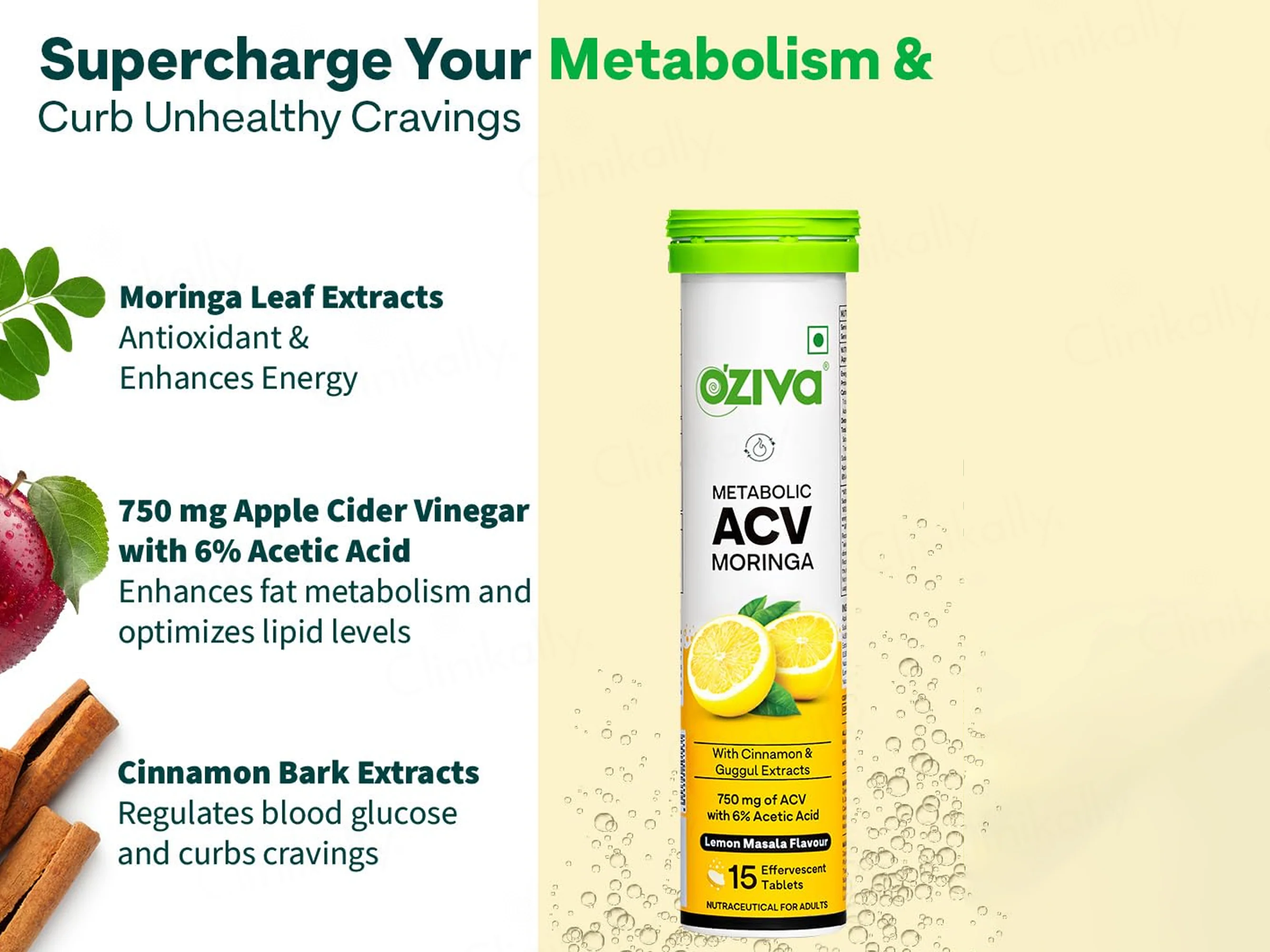 OZiva Metabolic ACV Moringa Effervescent Tablet - Image 10