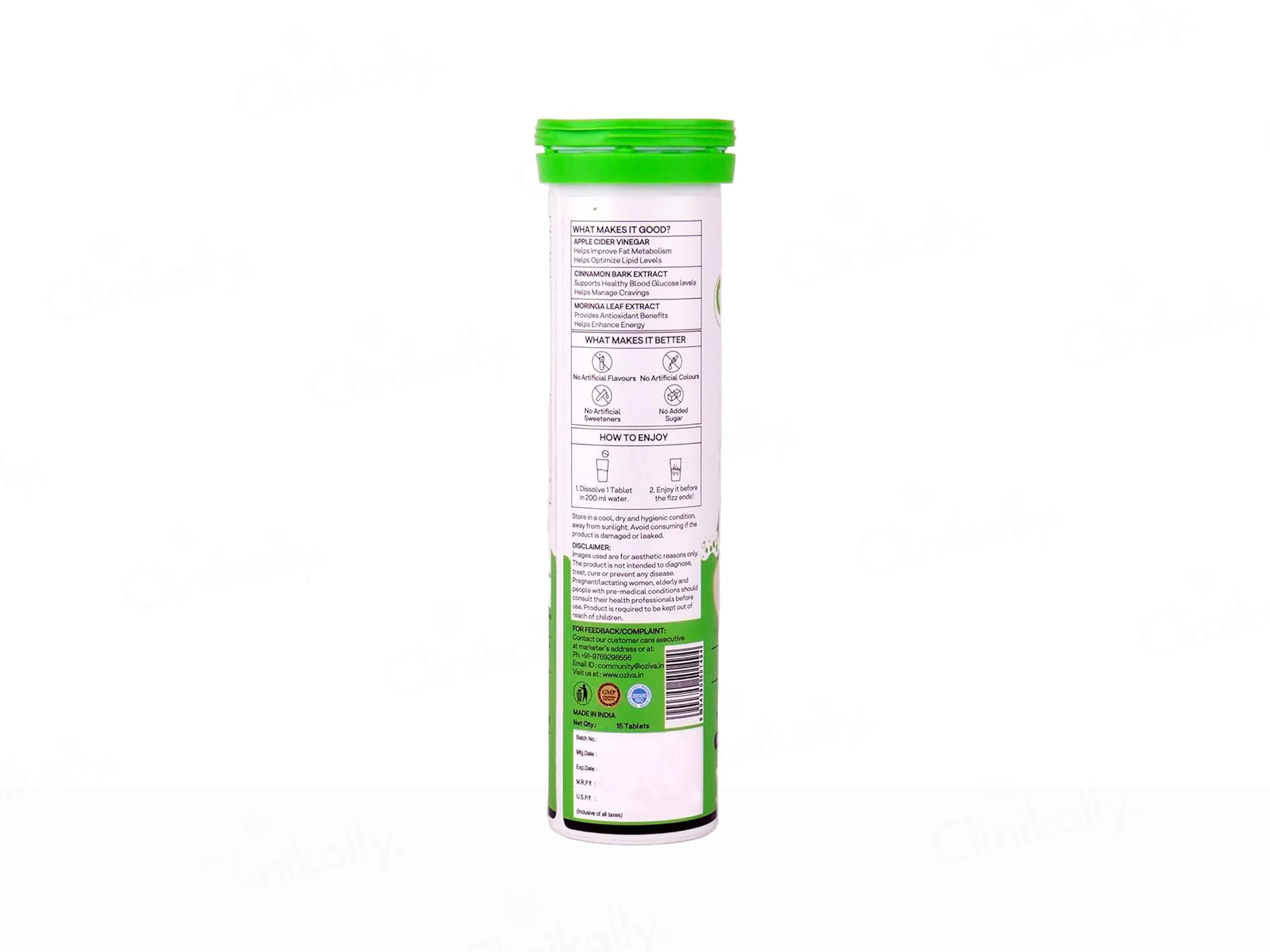 OZiva Metabolic ACV Moringa Effervescent Tablet - Image 6