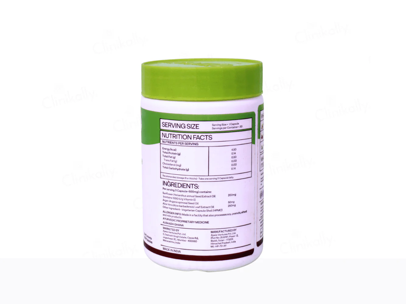 OZiva Plant Based Vitamin E with Argan Oil & Aloe Vera Capsule - Image 3