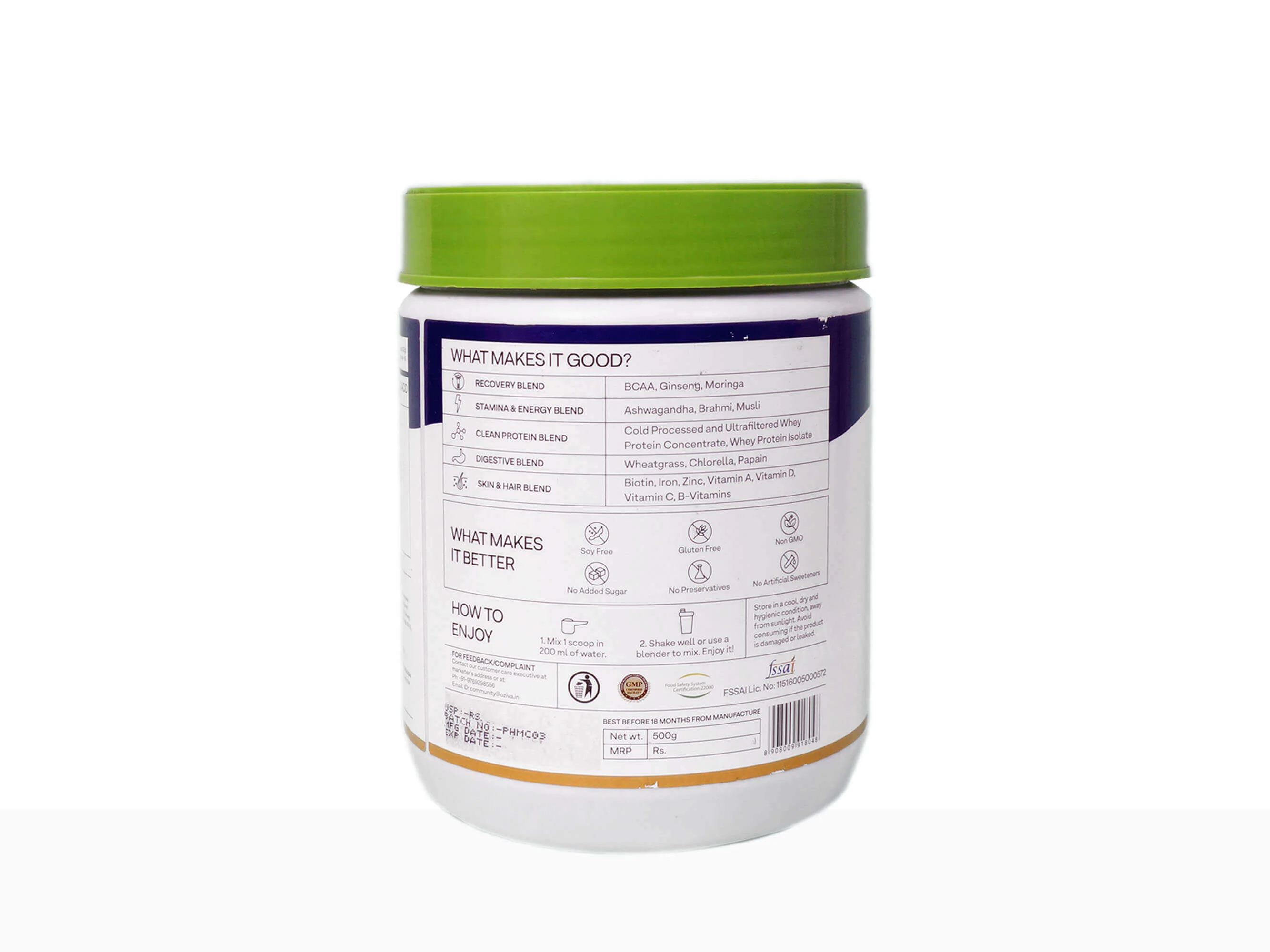 OZiva Protein & Herbs For Men- Chocolate Flavour - Image 2
