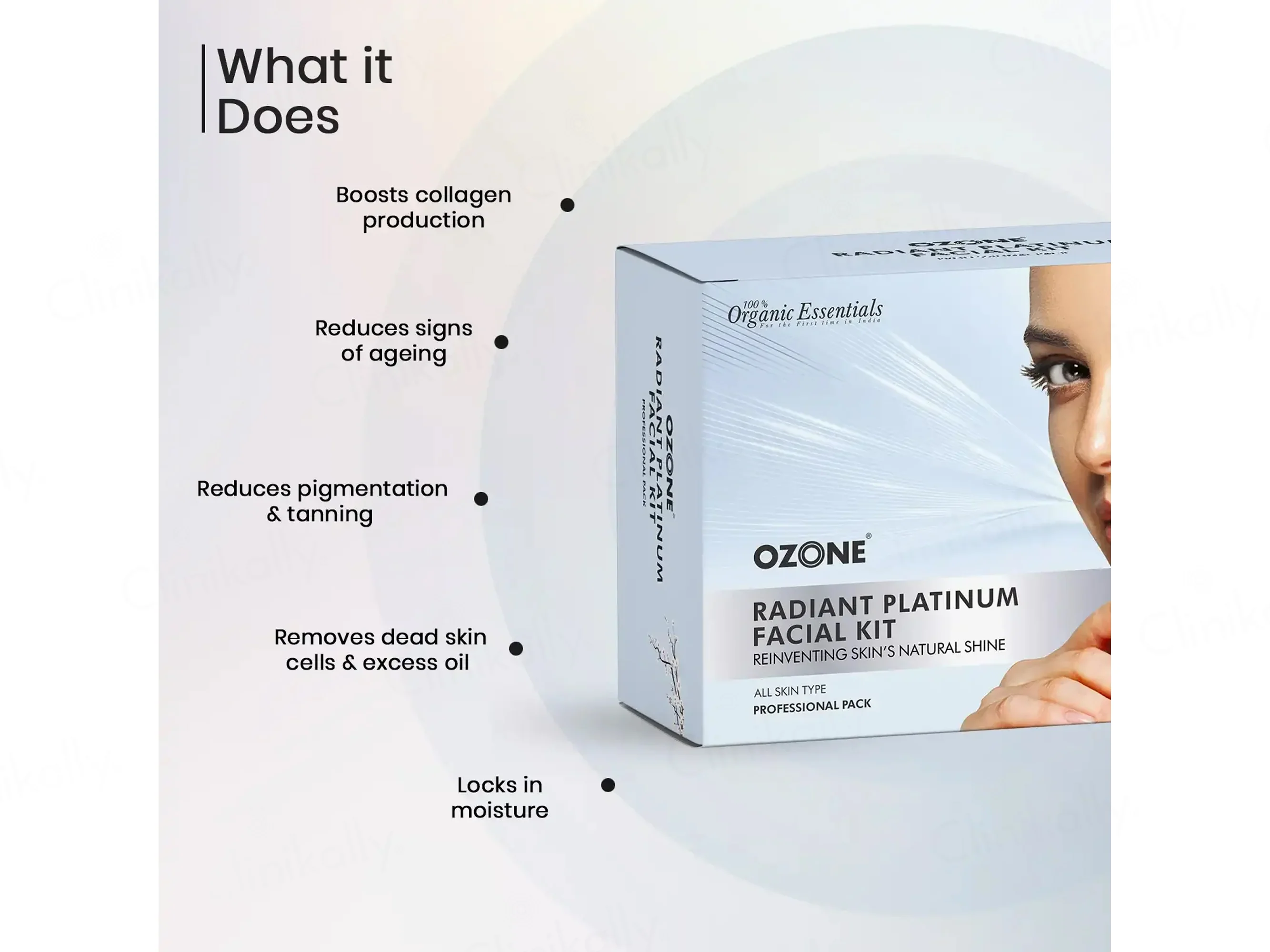 Ozone Radiant Platinum Facial Kit - Image 3